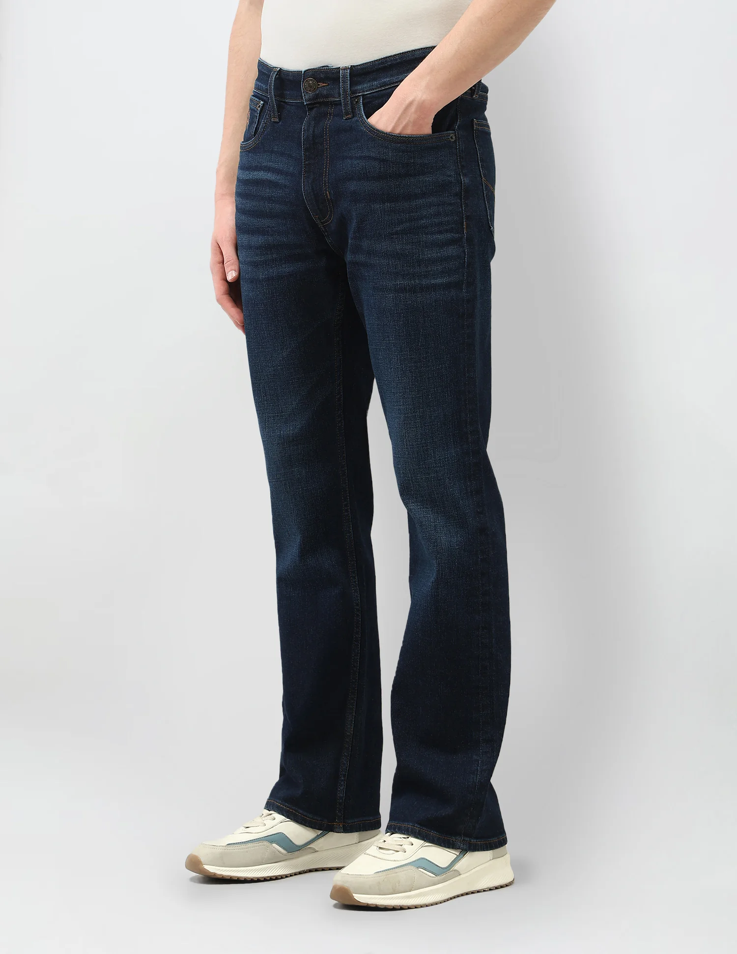 Whiskered Connor Bootcut Fit Jeans - Image 4