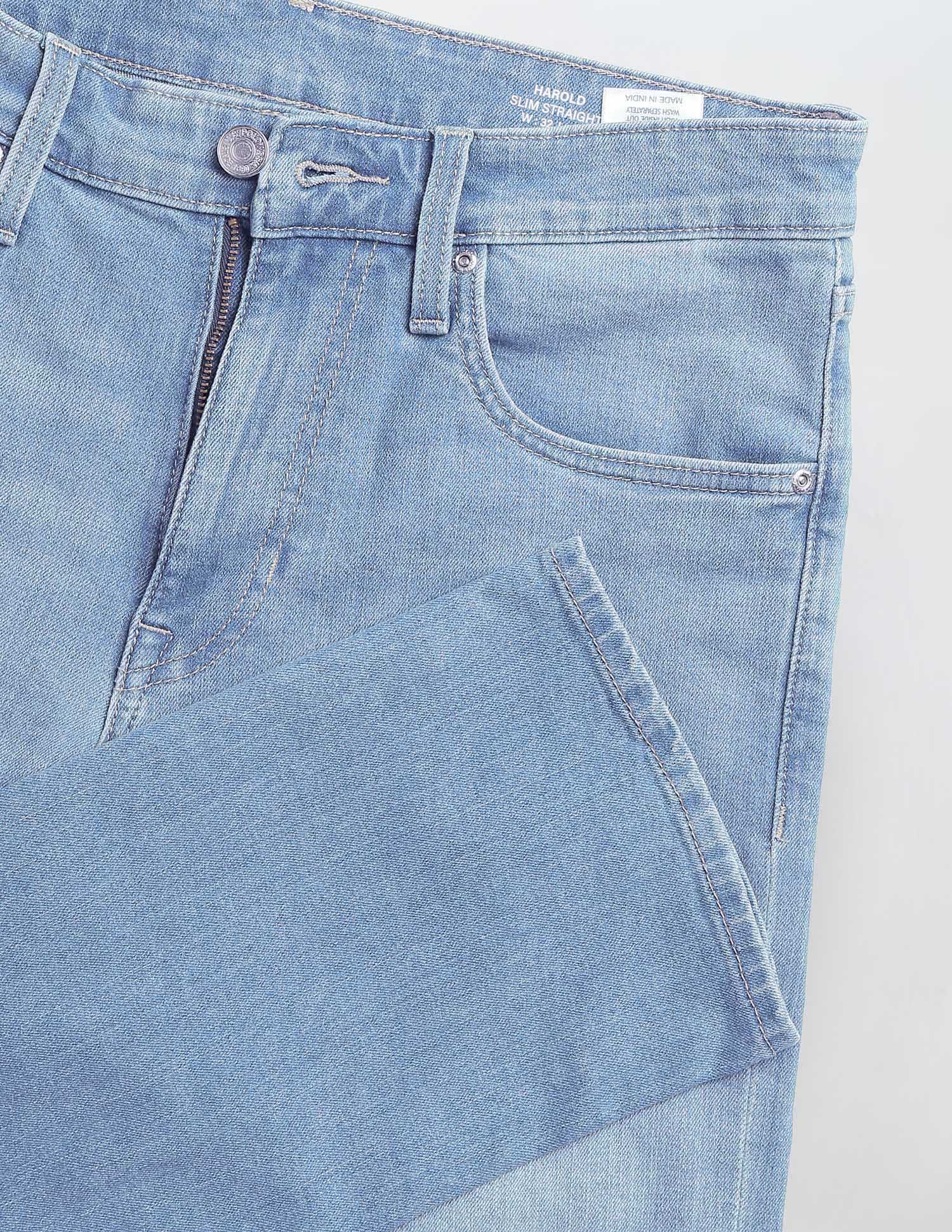 Whiskered Harold Slim Straight Fit Jeans - Image 2