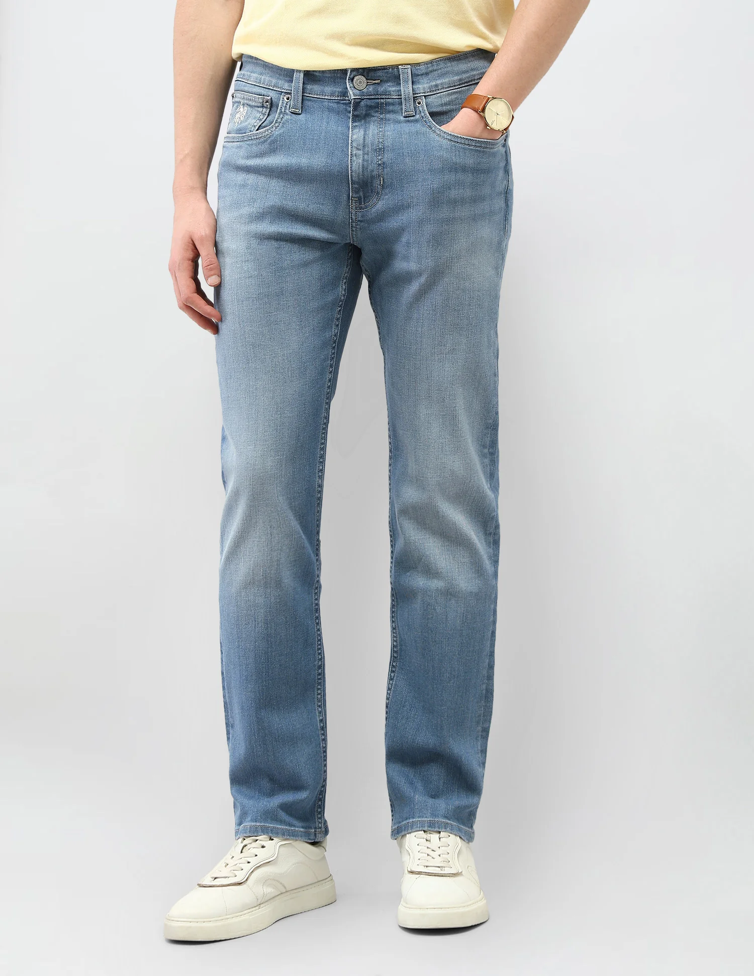 Whiskered Harold Slim Straight Fit Jeans