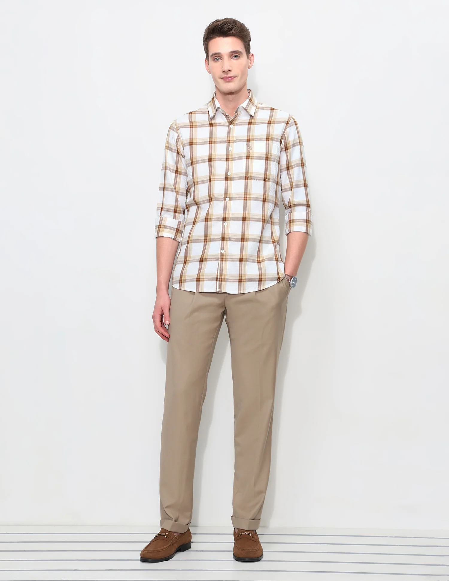 White Harbour Tartan Checked Shirt - Image 3