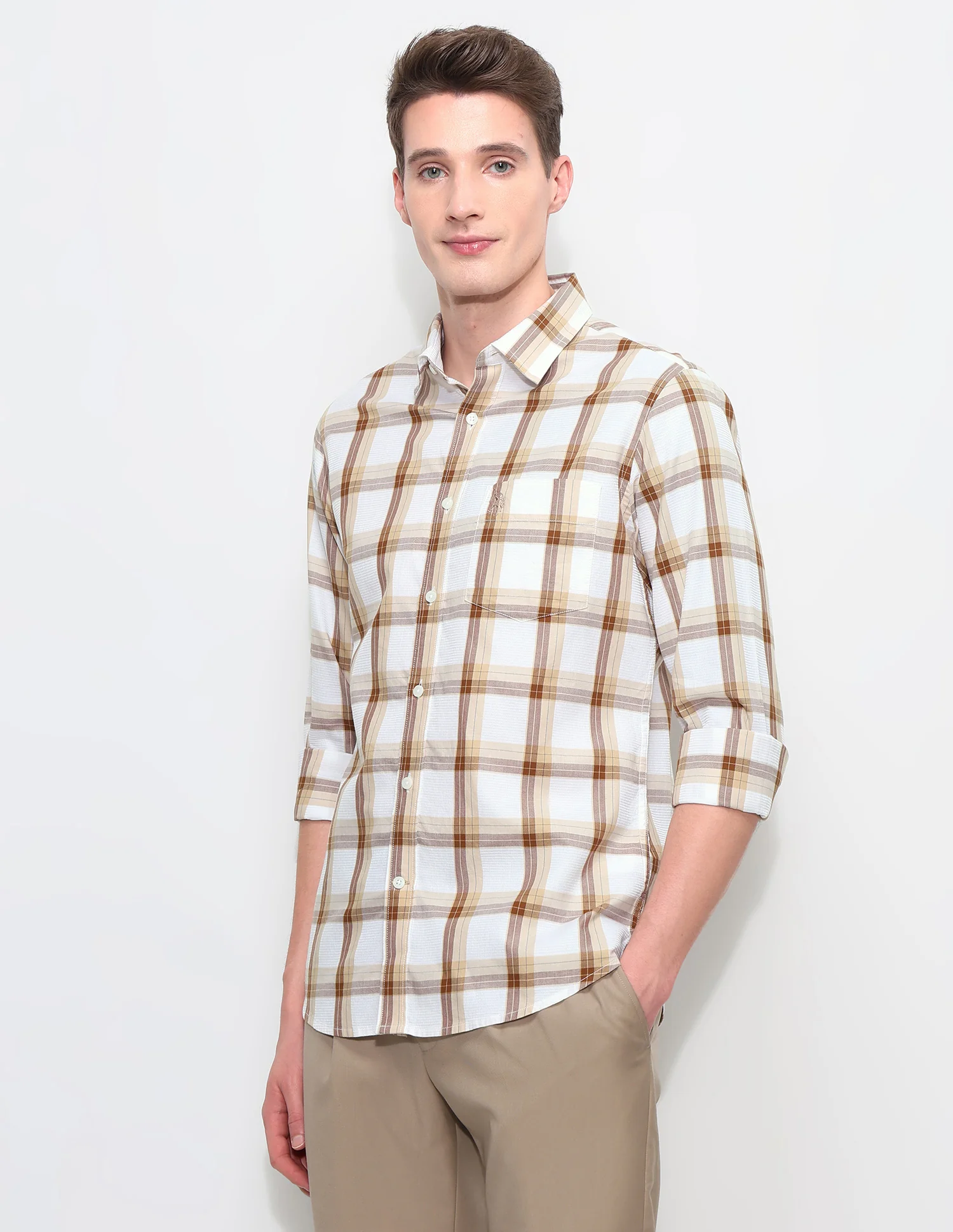 White Harbour Tartan Checked Shirt - Image 4