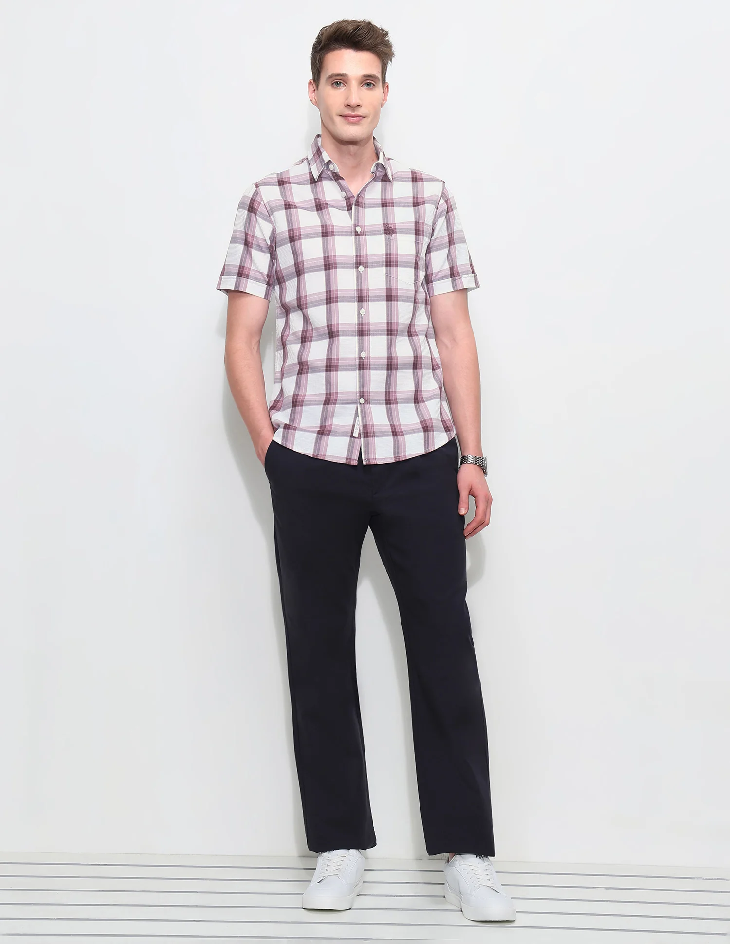 White Harbour Tartan Checked Shirt - Image 3