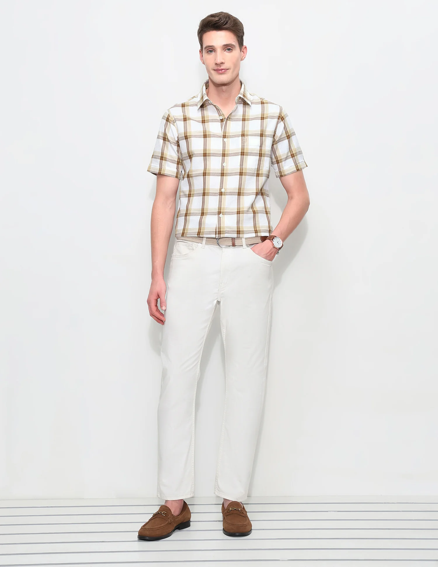 White Harbour Tartan Checked Shirt - Image 3