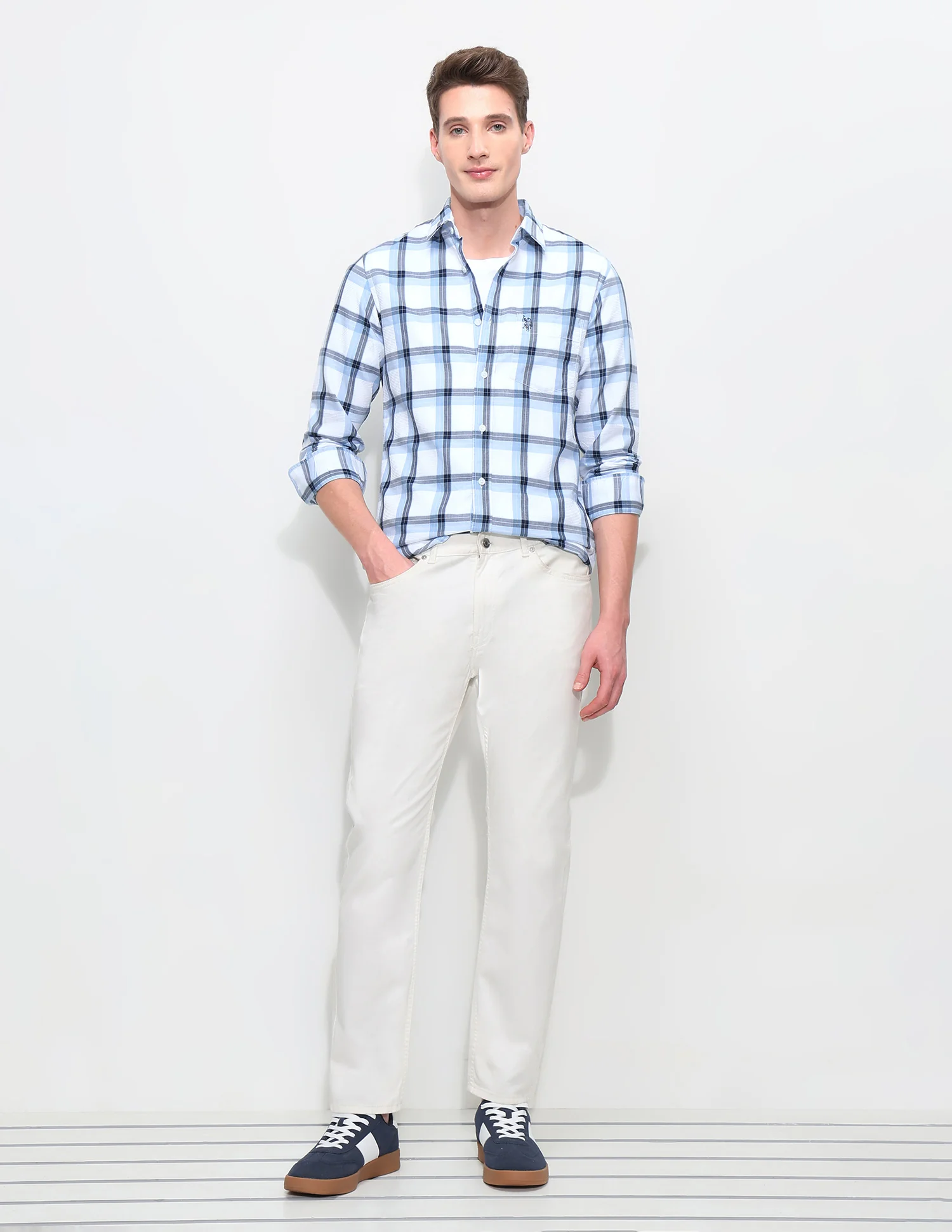 White Harbour Tartan Checked Shirt - Image 3