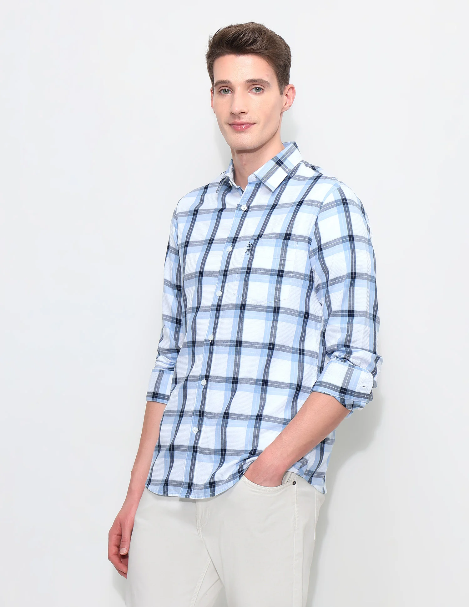 White Harbour Tartan Checked Shirt - Image 4