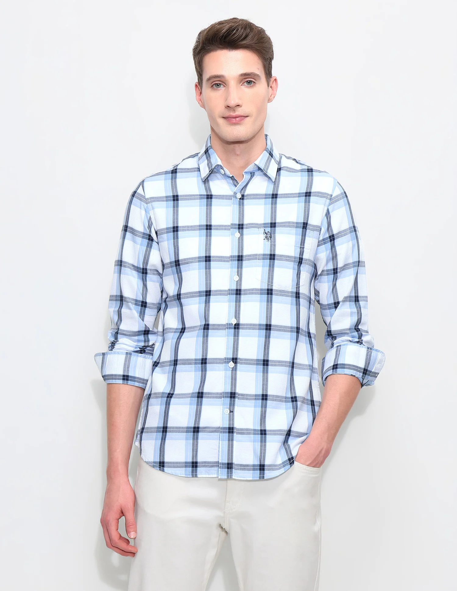 White Harbour Tartan Checked Shirt - Image 6