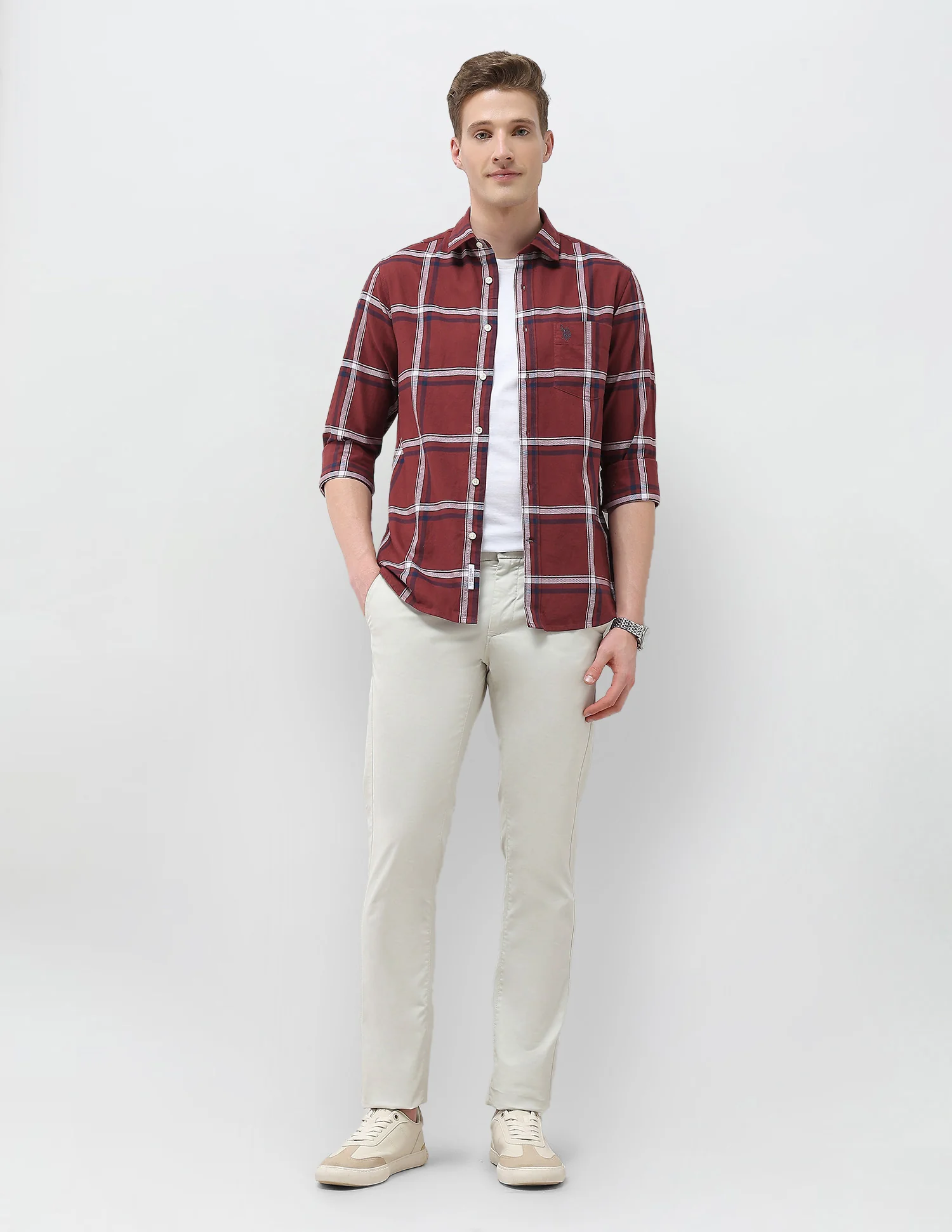 Windowpane Checked New Port Marina Shirt - Image 3