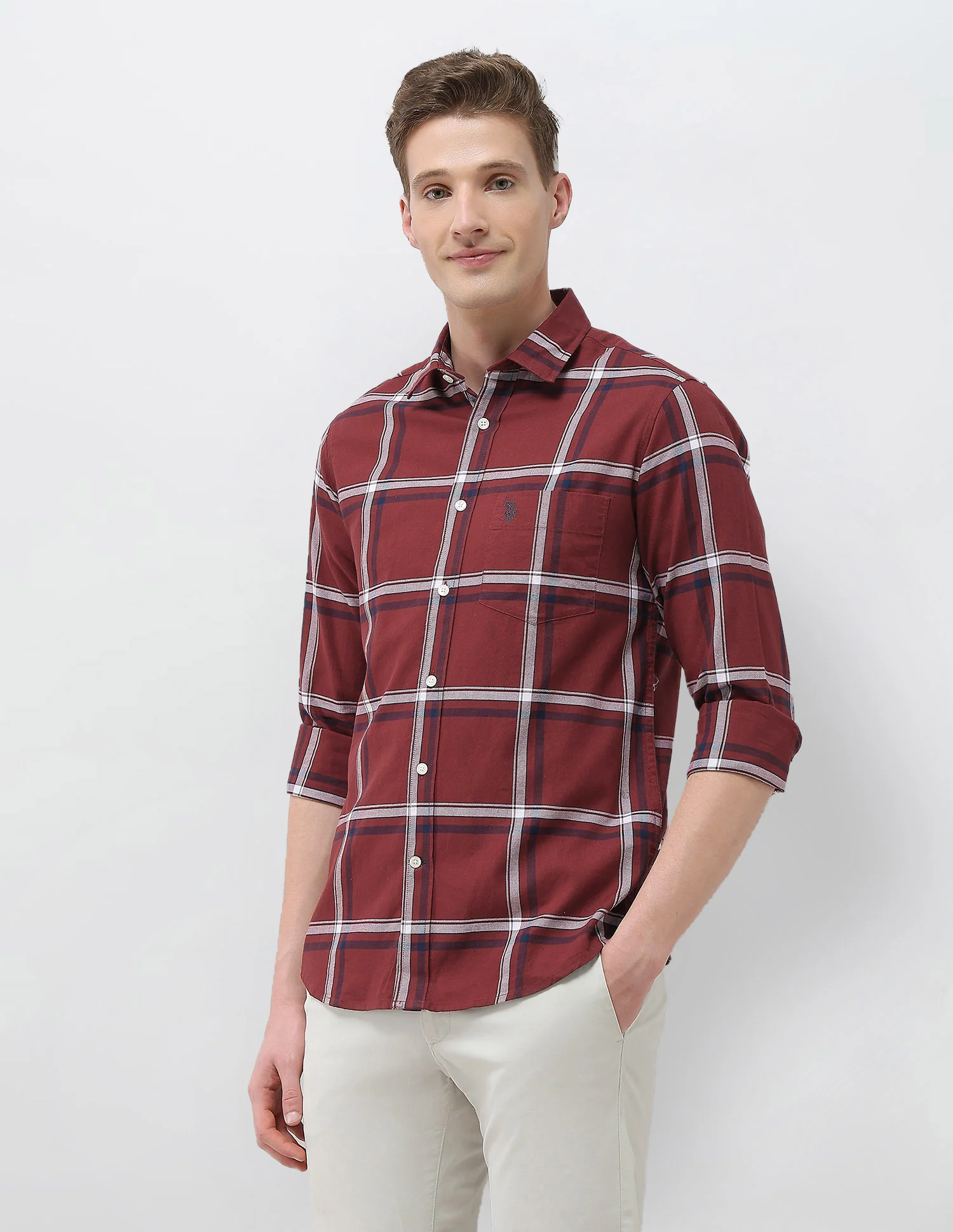 Windowpane Checked New Port Marina Shirt - Image 4
