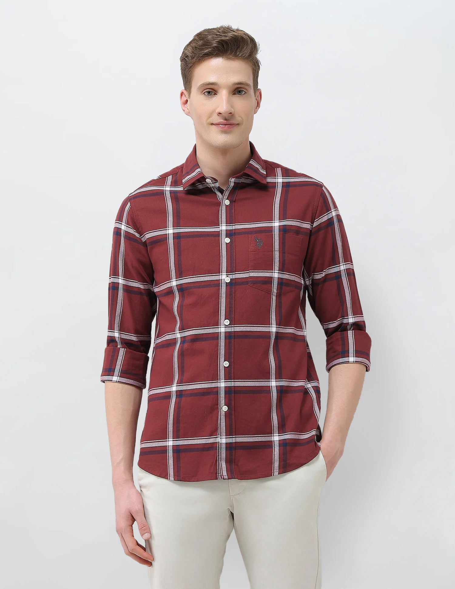 Windowpane Checked New Port Marina Shirt - Image 6