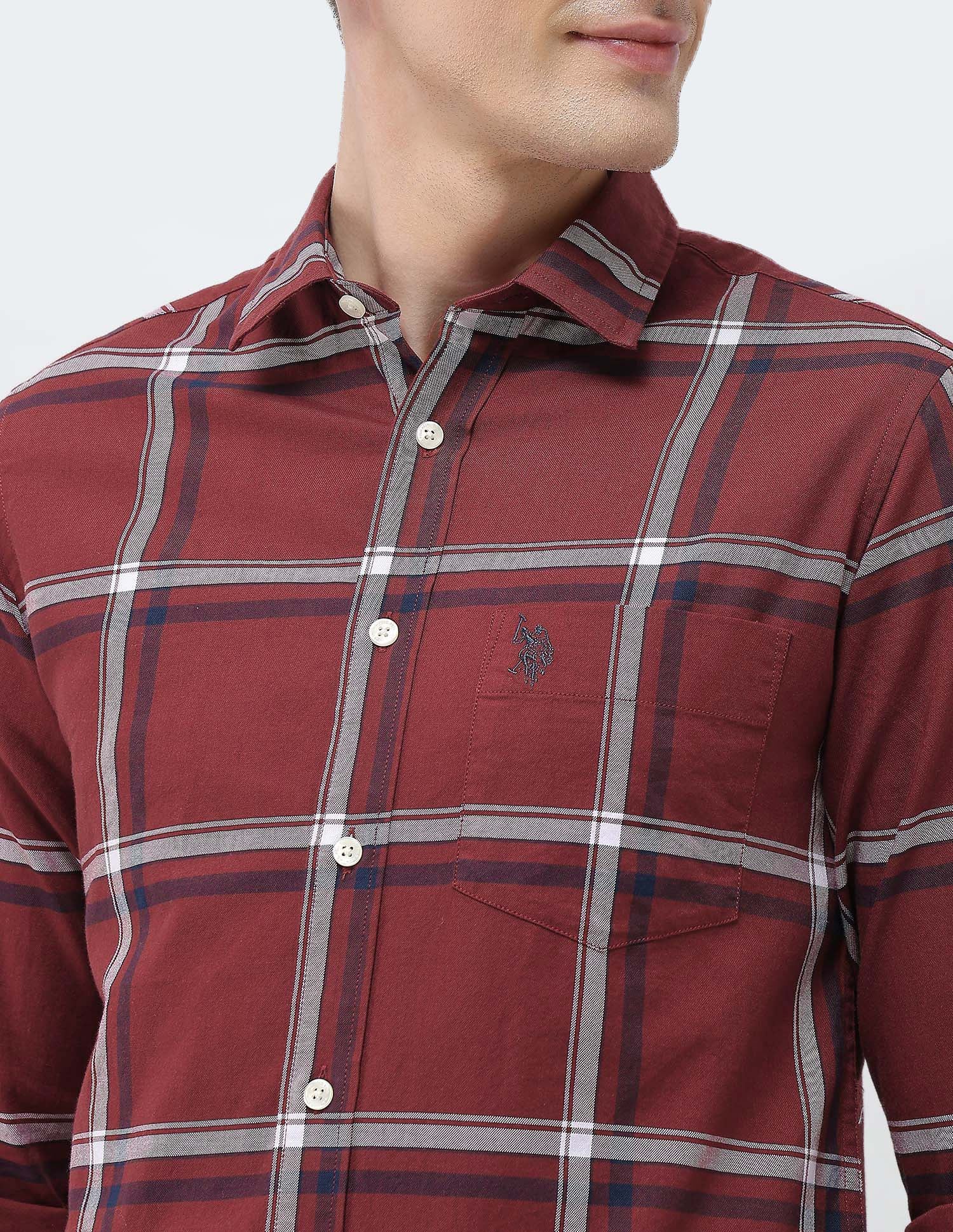 Windowpane Checked New Port Marina Shirt - Image 7
