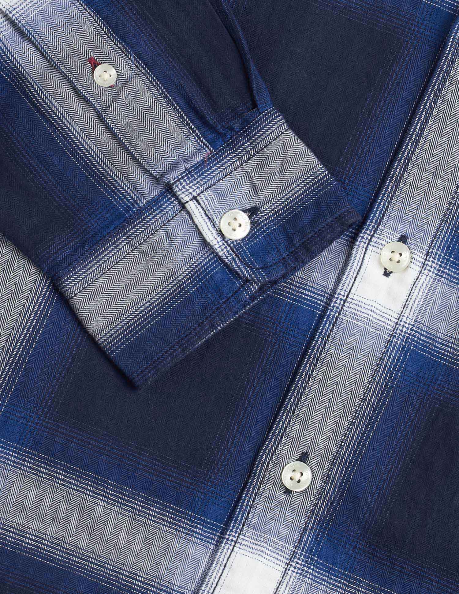 Windowpane Checked Pure Cotton Shirt - Image 8