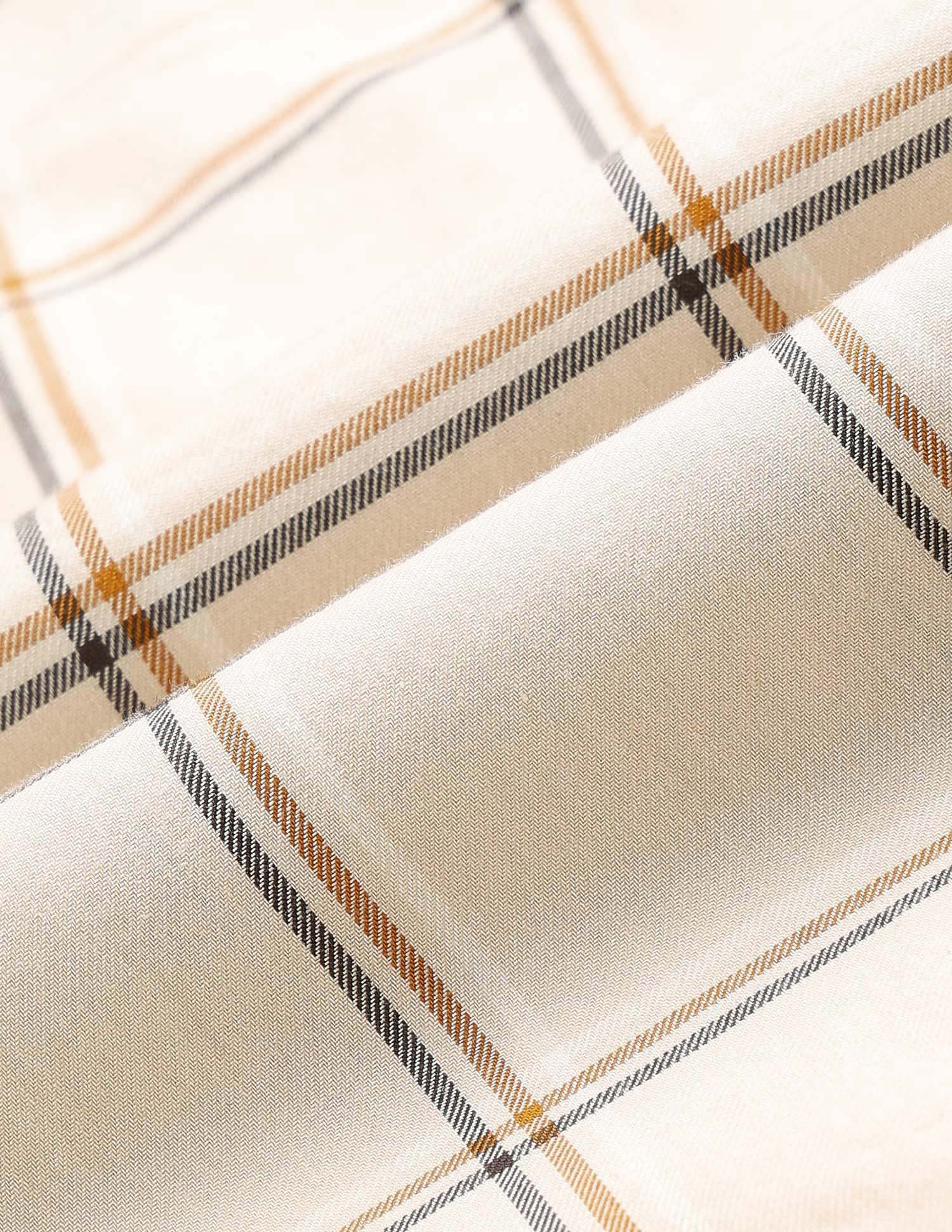 Windowpane Checked Pure Cotton Shirt - Image 2