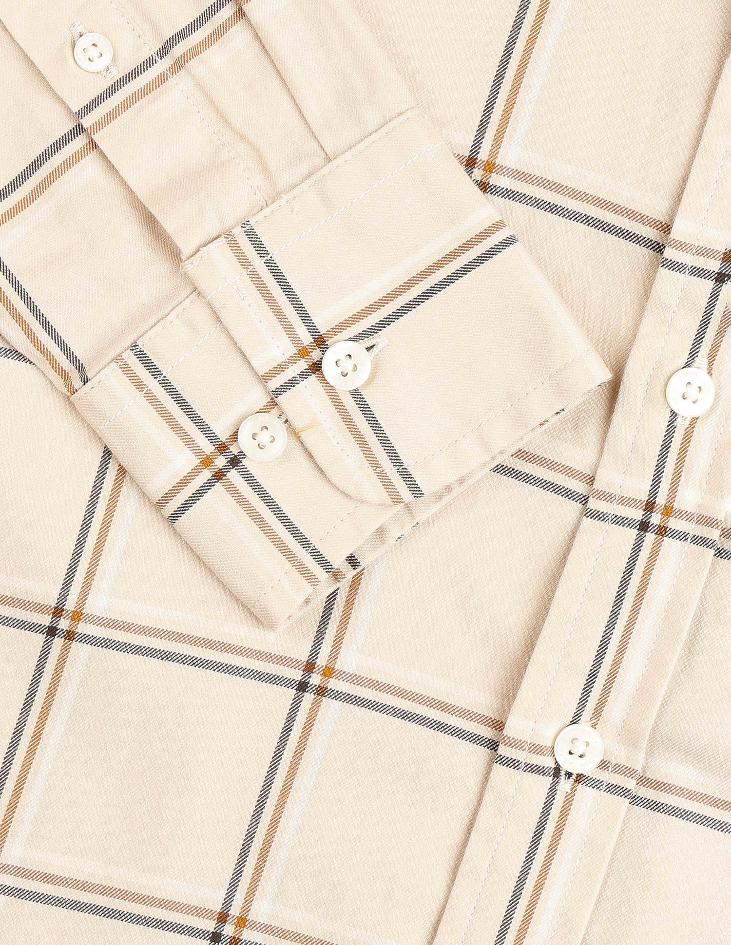 Windowpane Checked Pure Cotton Shirt - Image 8