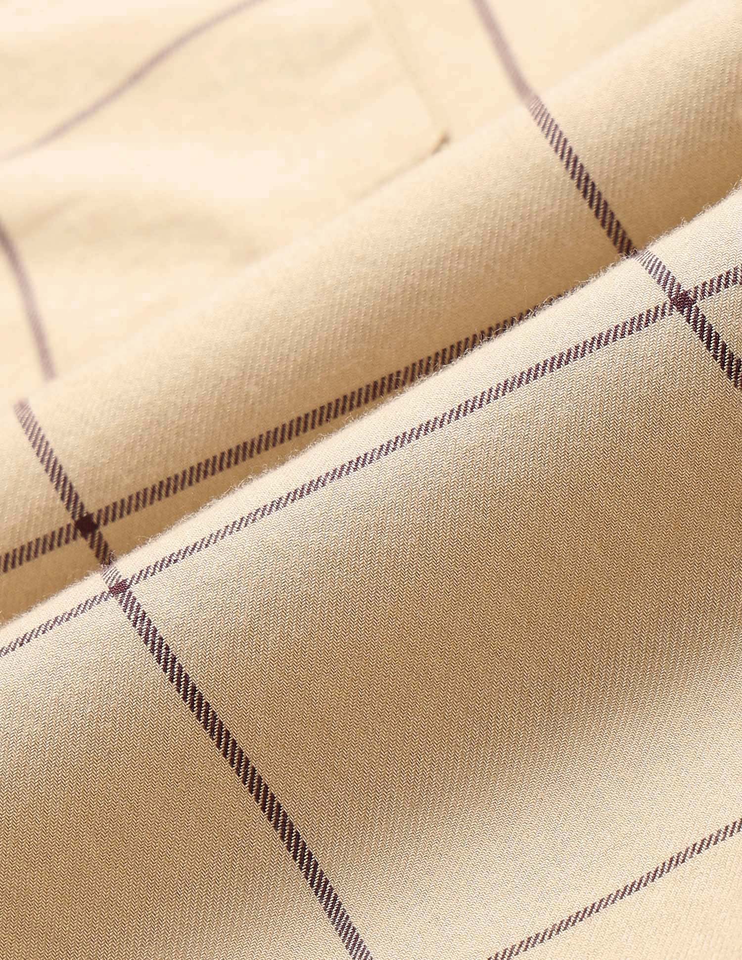 Windowpane Checked Pure Cotton Shirt - Image 2