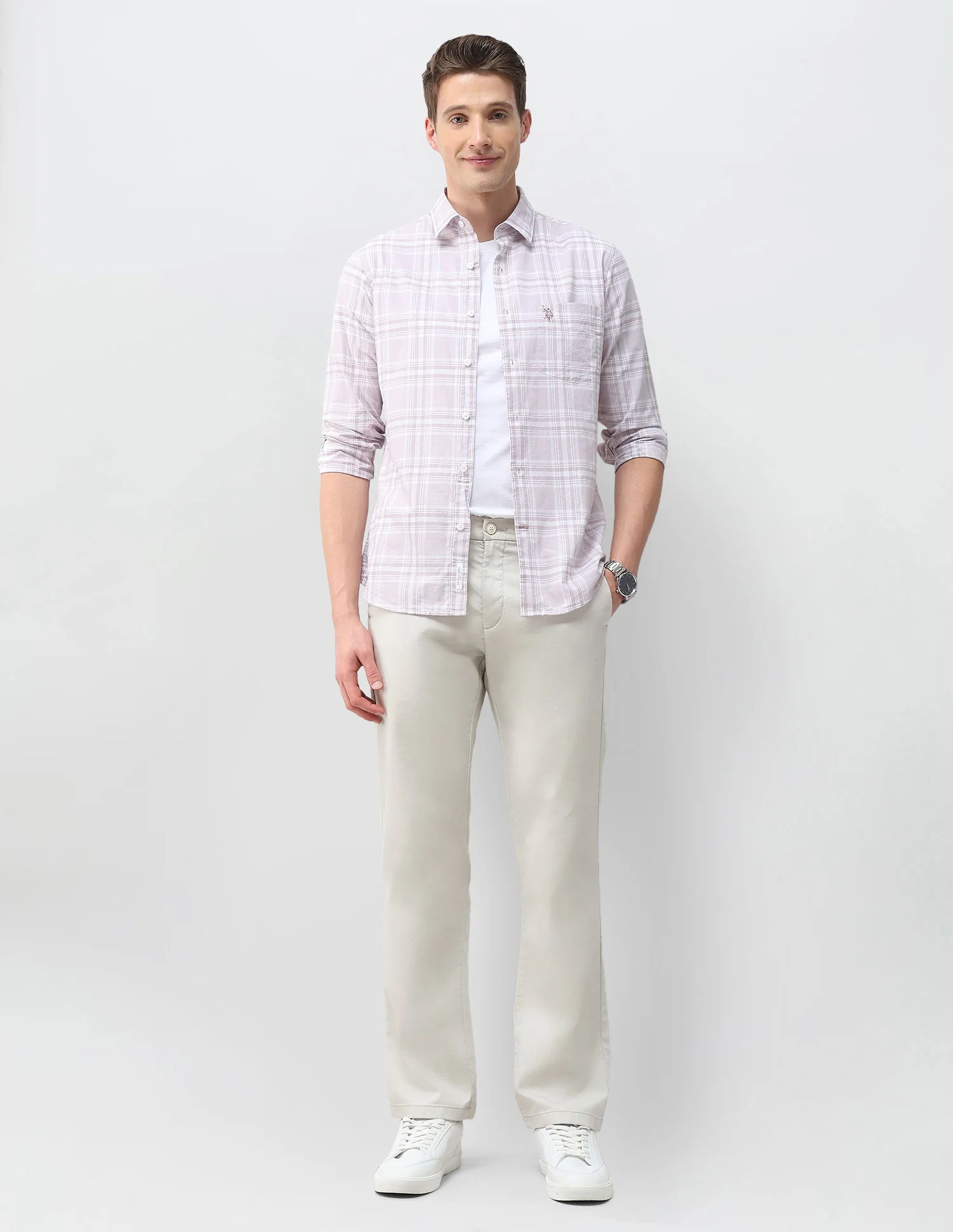 Windowpane Checked Regular Fit Shirt - Image 3