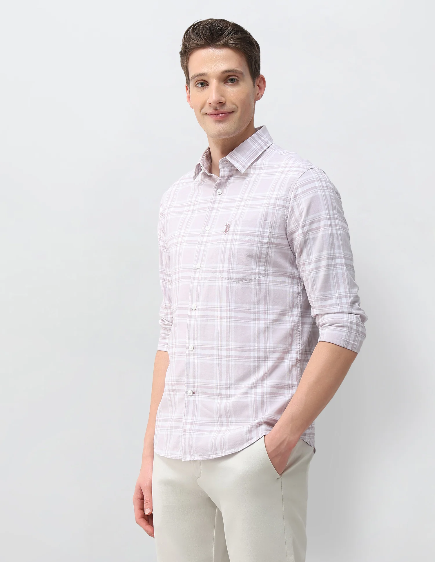 Windowpane Checked Regular Fit Shirt - Image 4