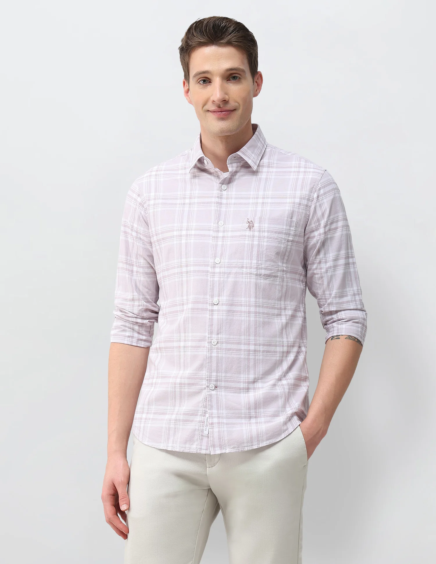 Windowpane Checked Regular Fit Shirt - Image 6