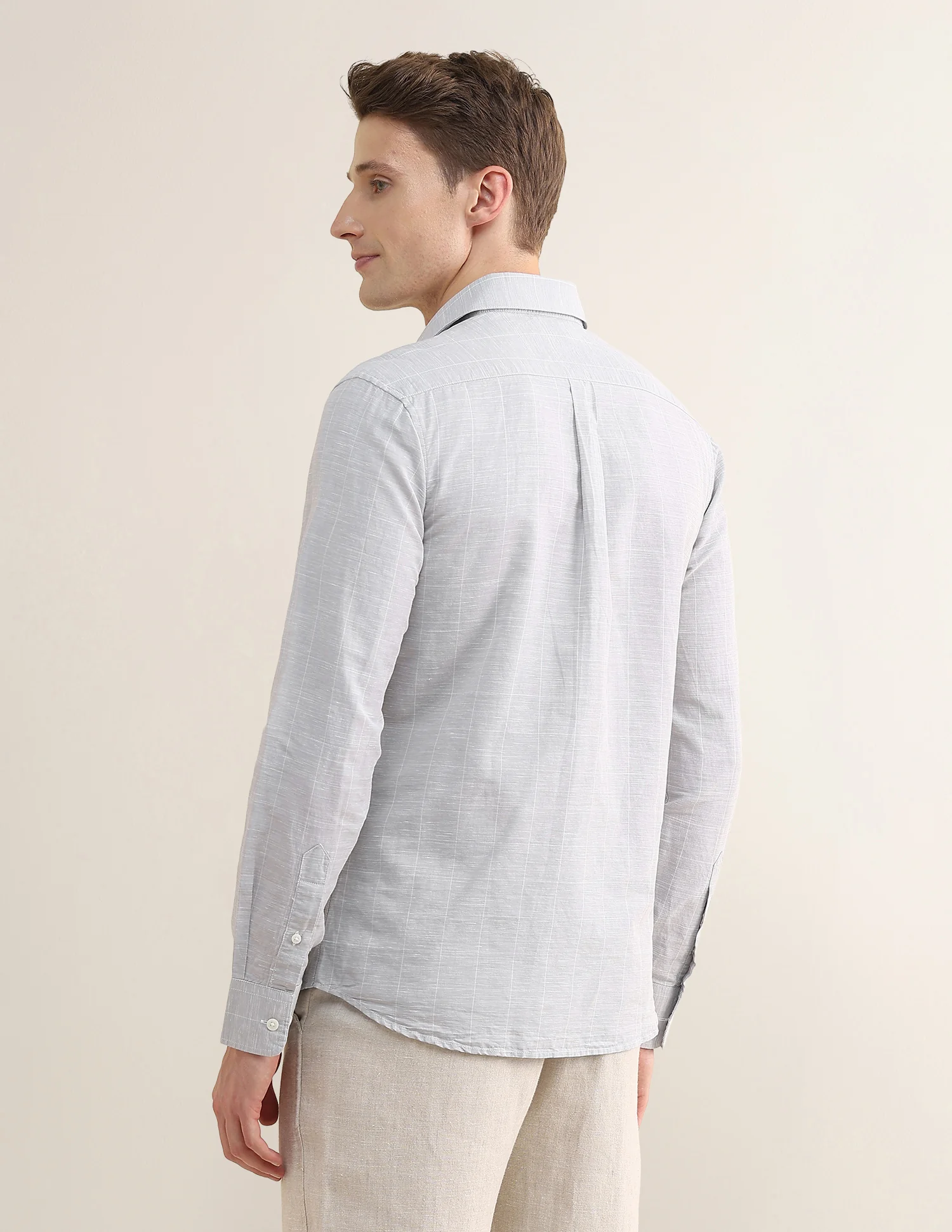 Windowpane Checked Regular Fit Shirt - Image 5