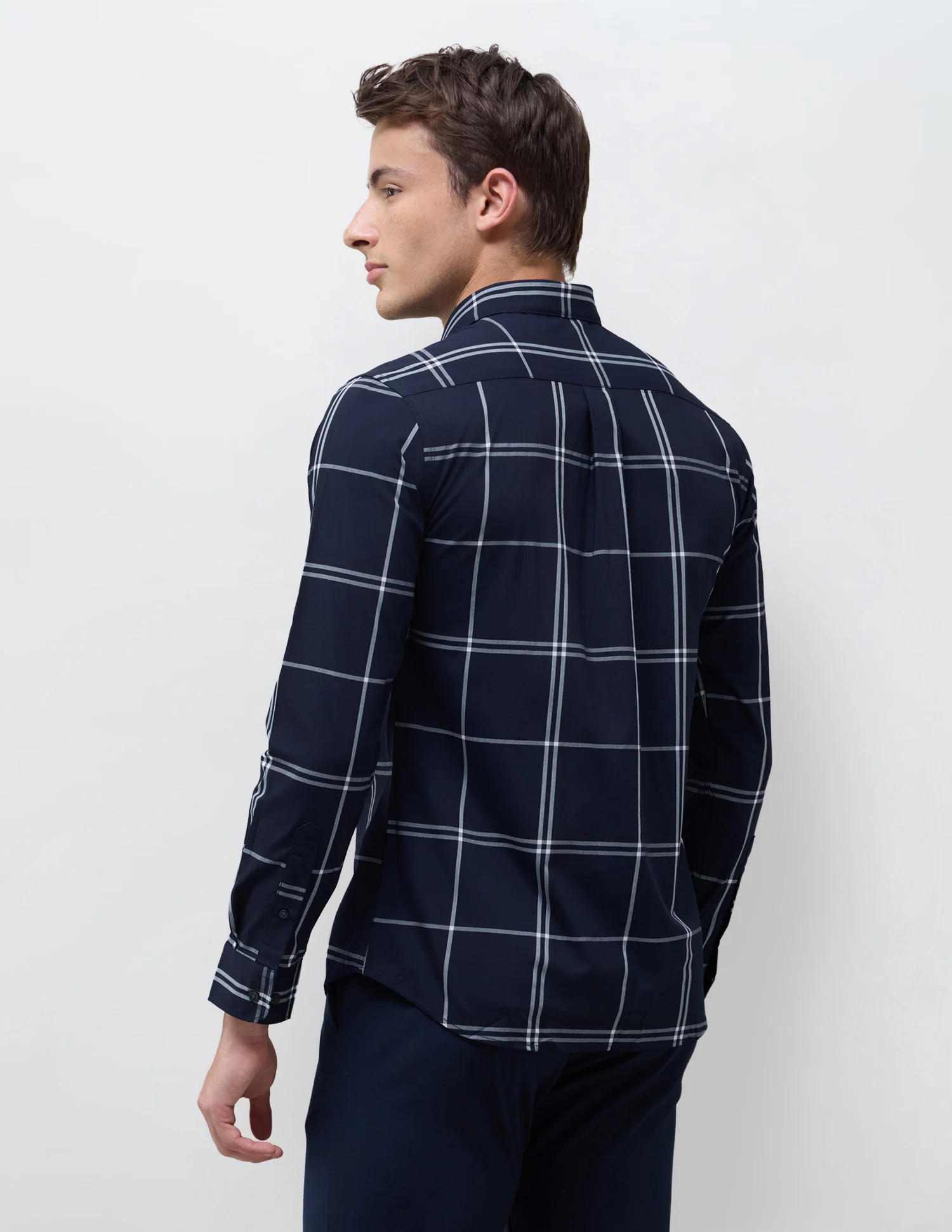 Windowpane Checked Regular Fit Shirt - Image 5