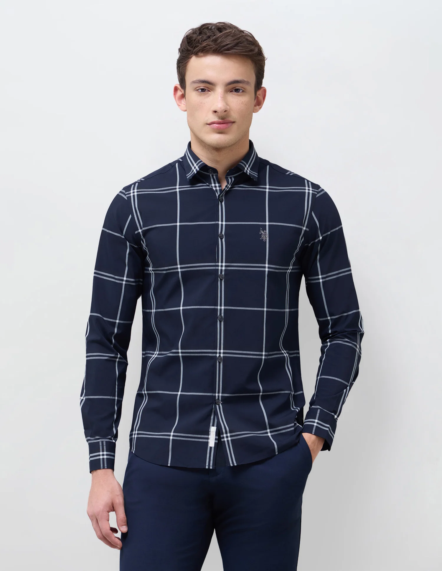 Windowpane Checked Regular Fit Shirt - Image 6