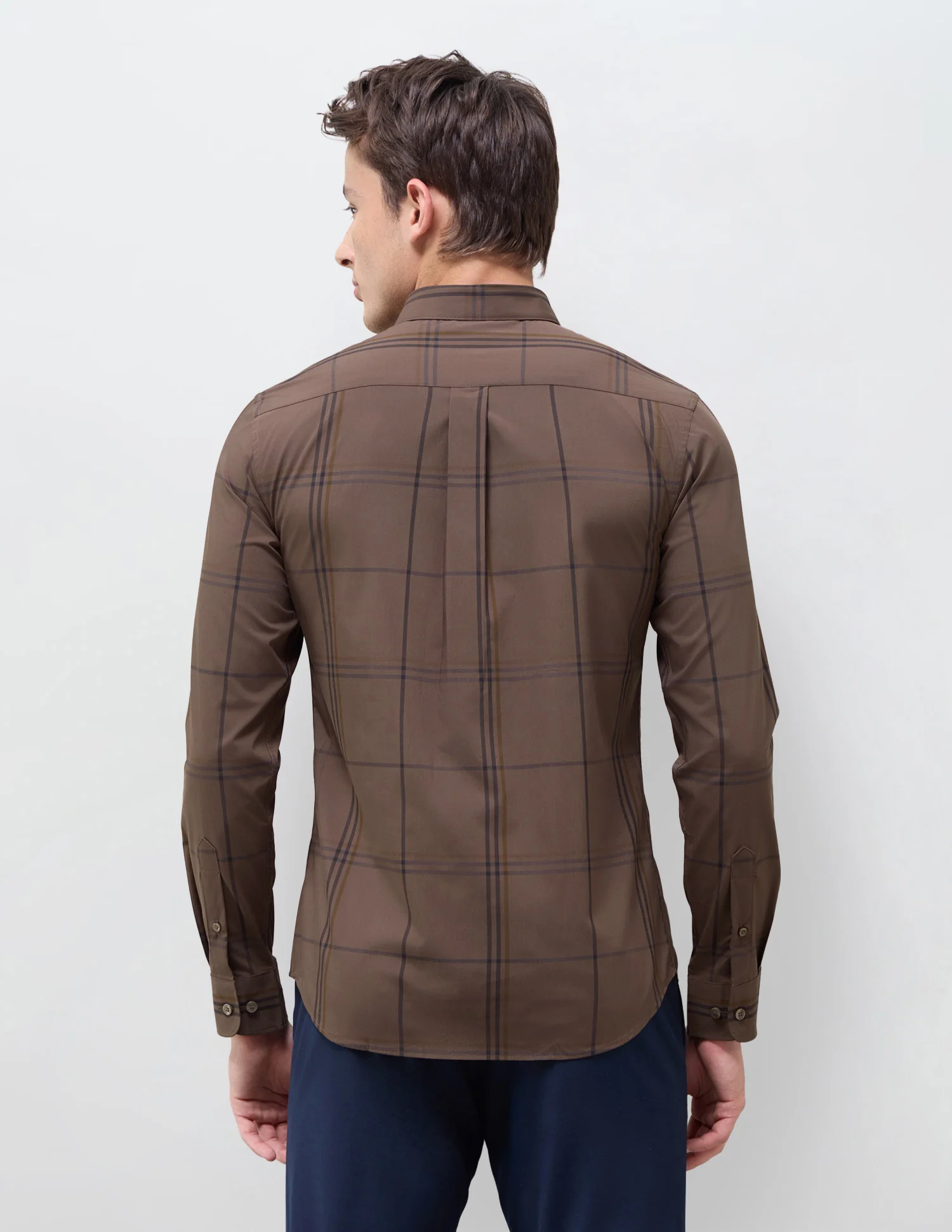 Windowpane Checked Regular Fit Shirt - Image 5