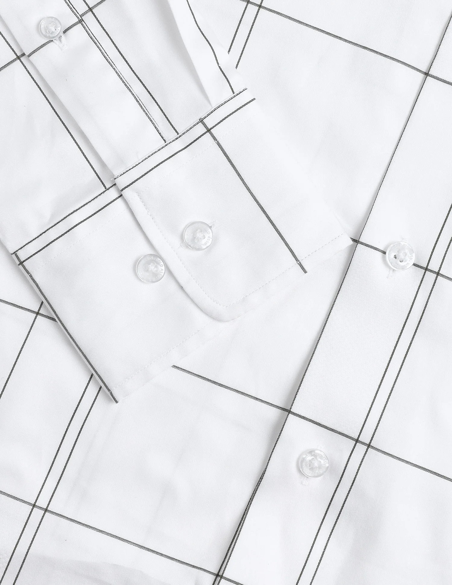 Windowpane Checked Satin Shirt - Image 8