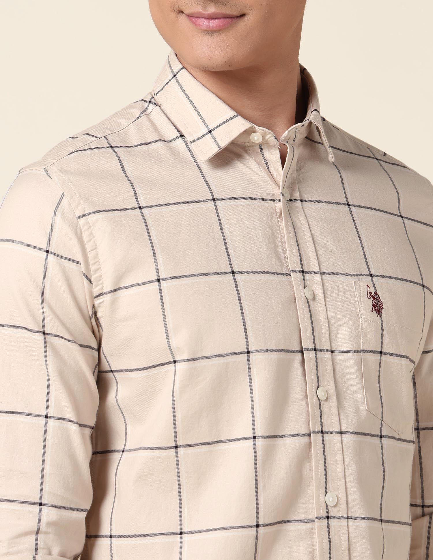 Windowpane Checked Tailored Fit Shirt - Image 7