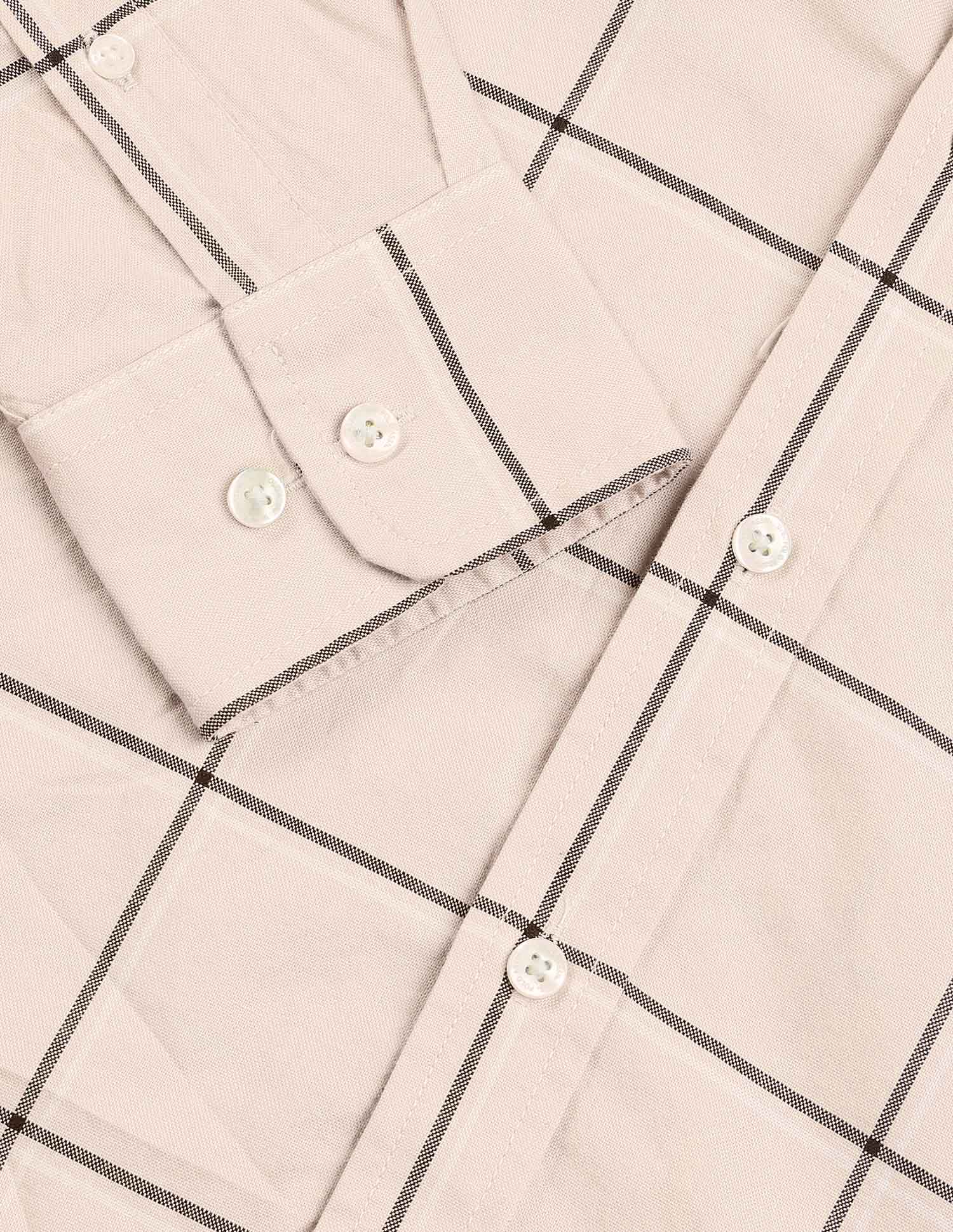 Windowpane Checked Tailored Fit Shirt - Image 8