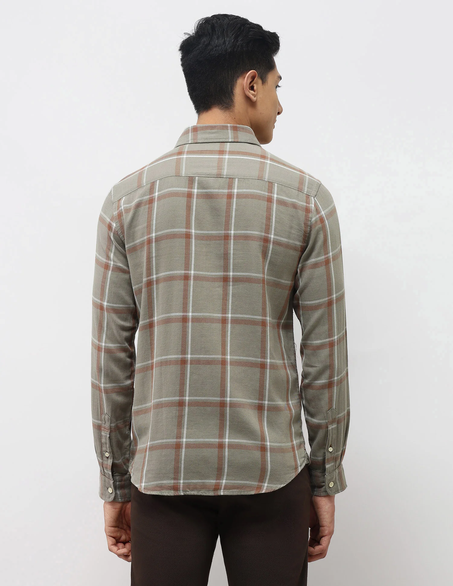 Windowpane Checked Twill Shirt - Image 5