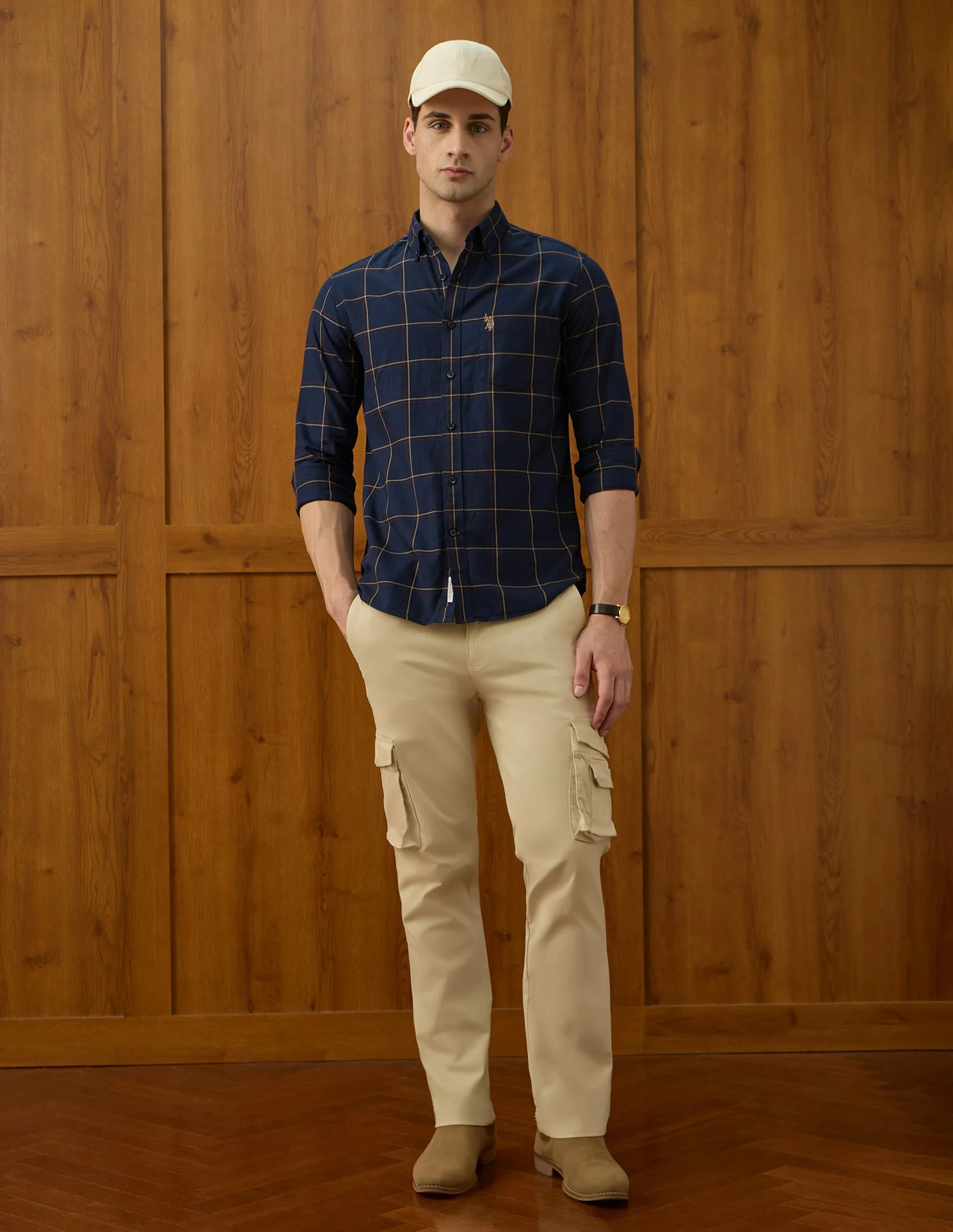 Windowpane Checked Varsity Theatre Shirt - Image 3