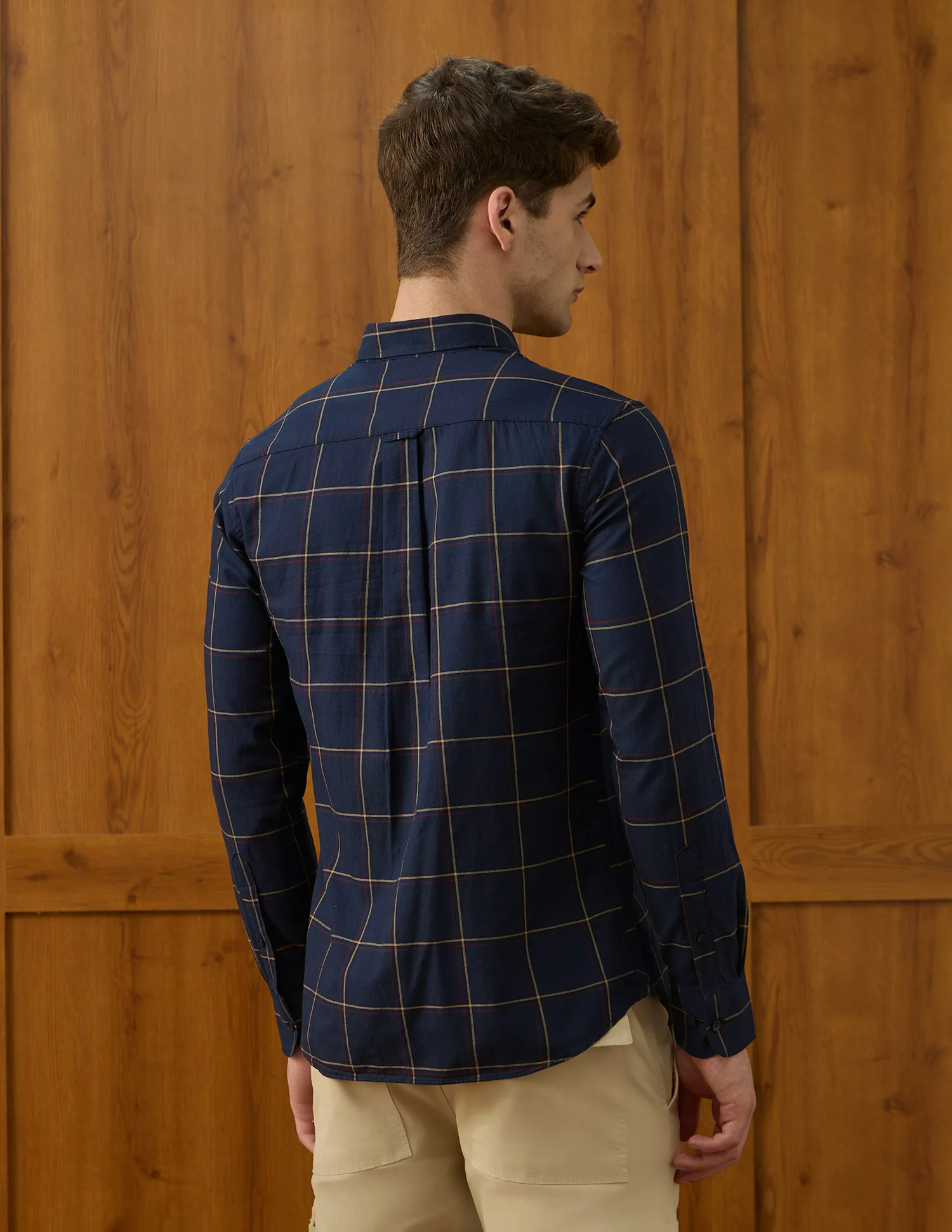 Windowpane Checked Varsity Theatre Shirt - Image 5