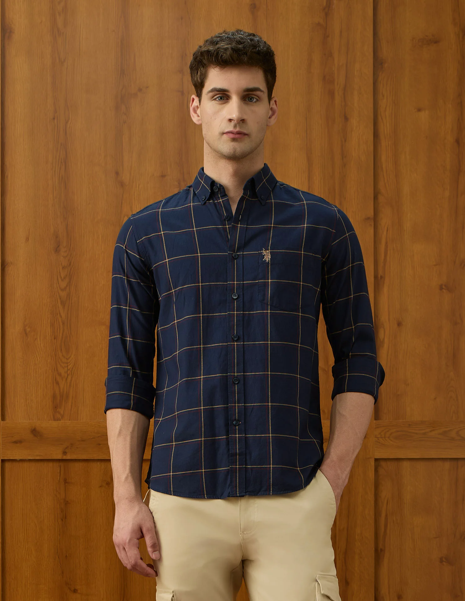 Windowpane Checked Varsity Theatre Shirt - Image 6