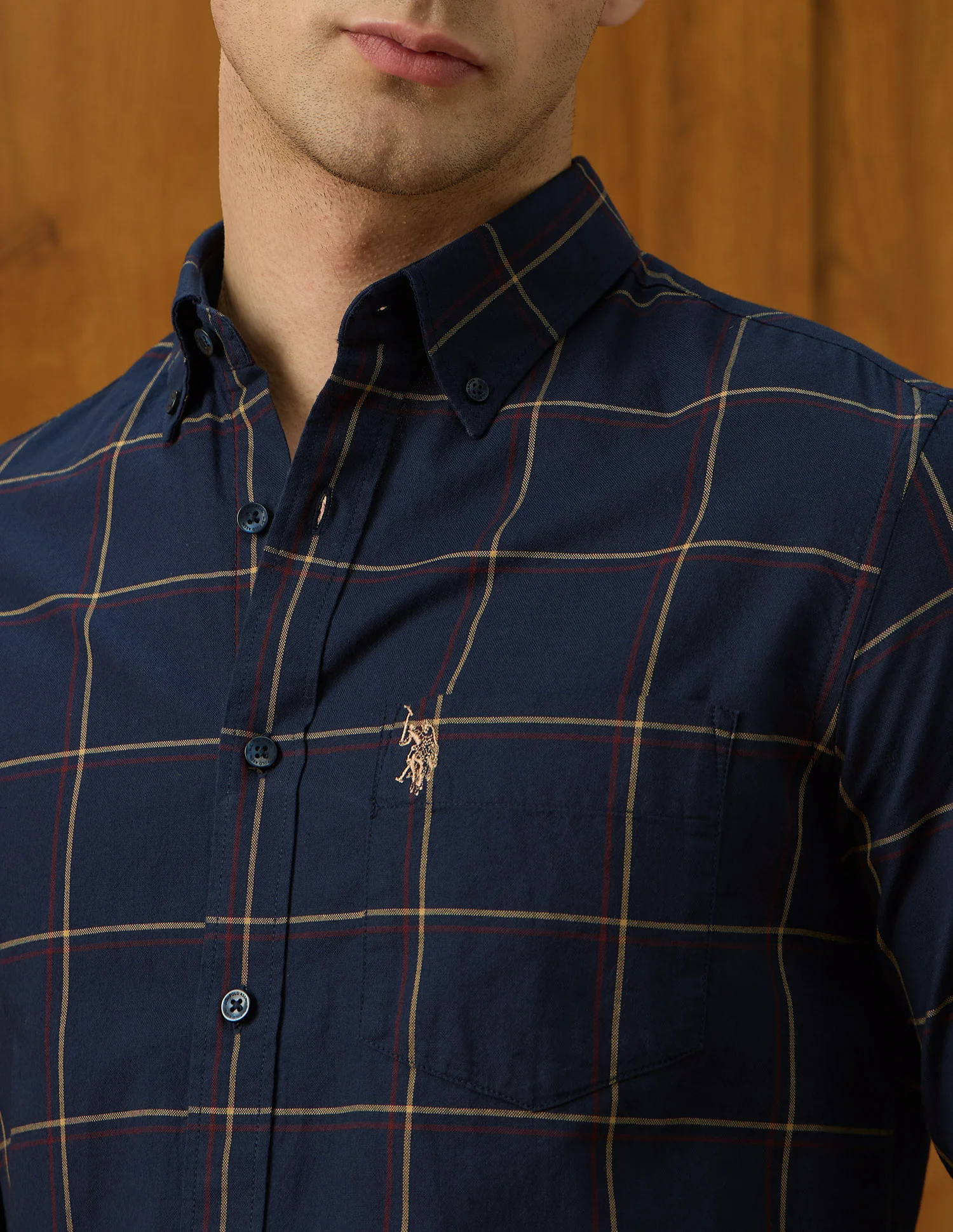 Windowpane Checked Varsity Theatre Shirt - Image 7