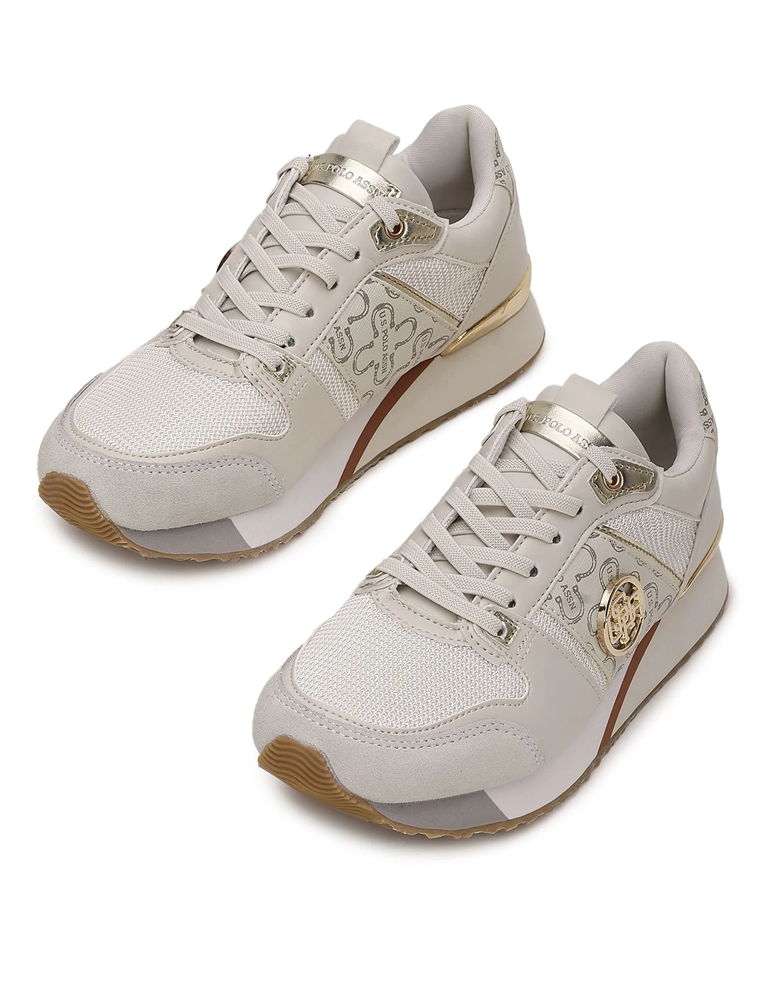 Metallic Accent Panelled Stella Sneakers - Image 3