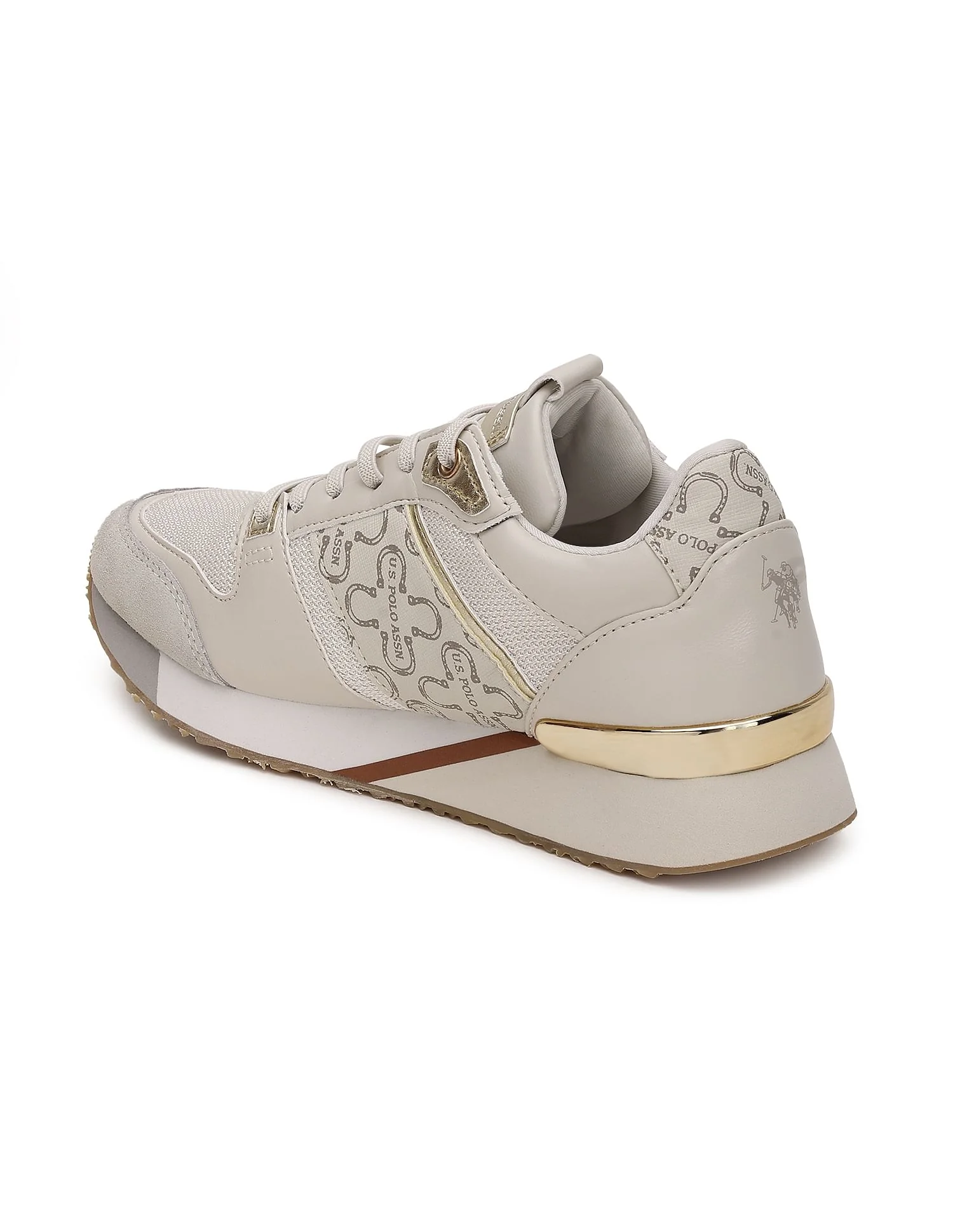 Metallic Accent Panelled Stella Sneakers - Image 4
