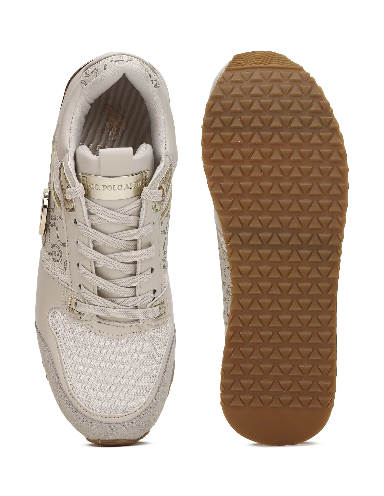 Metallic Accent Panelled Stella Sneakers - Image 6