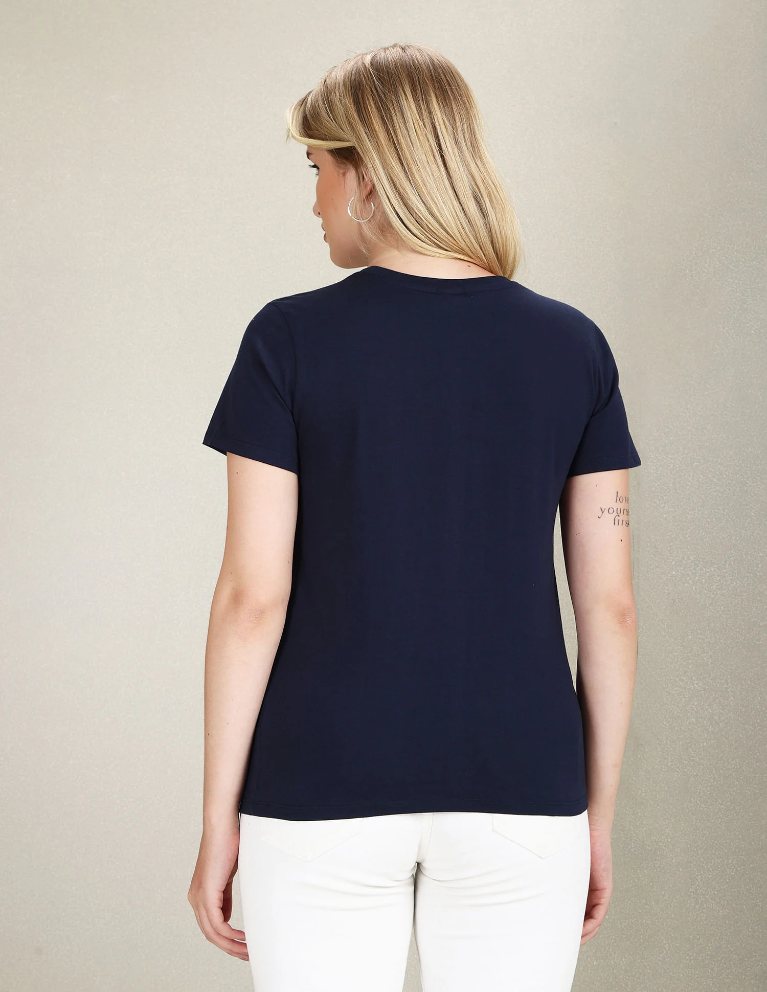 Metallic Brand Print Cotton T-Shirt - Image 5