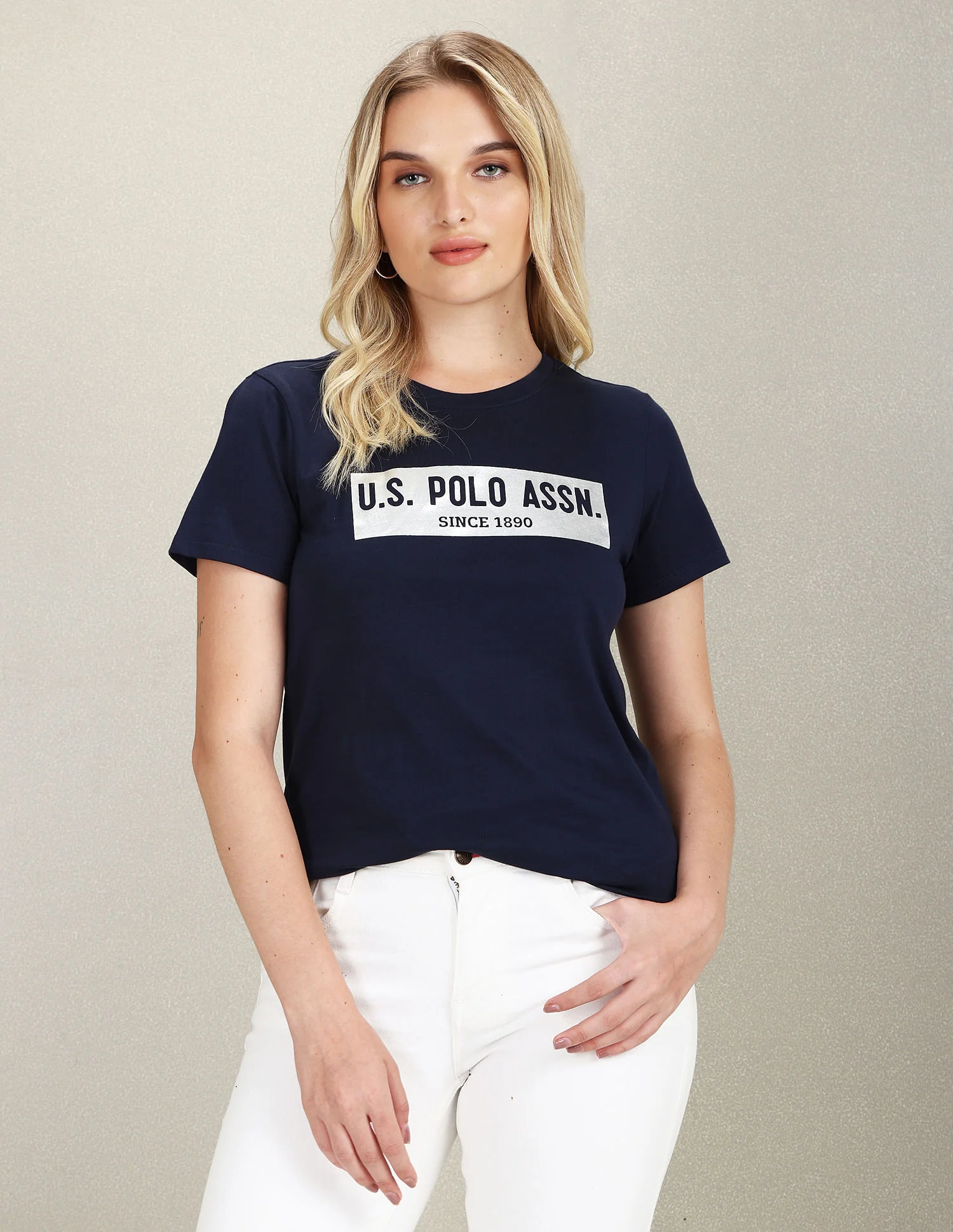 Metallic Brand Print Cotton T-Shirt - Image 6