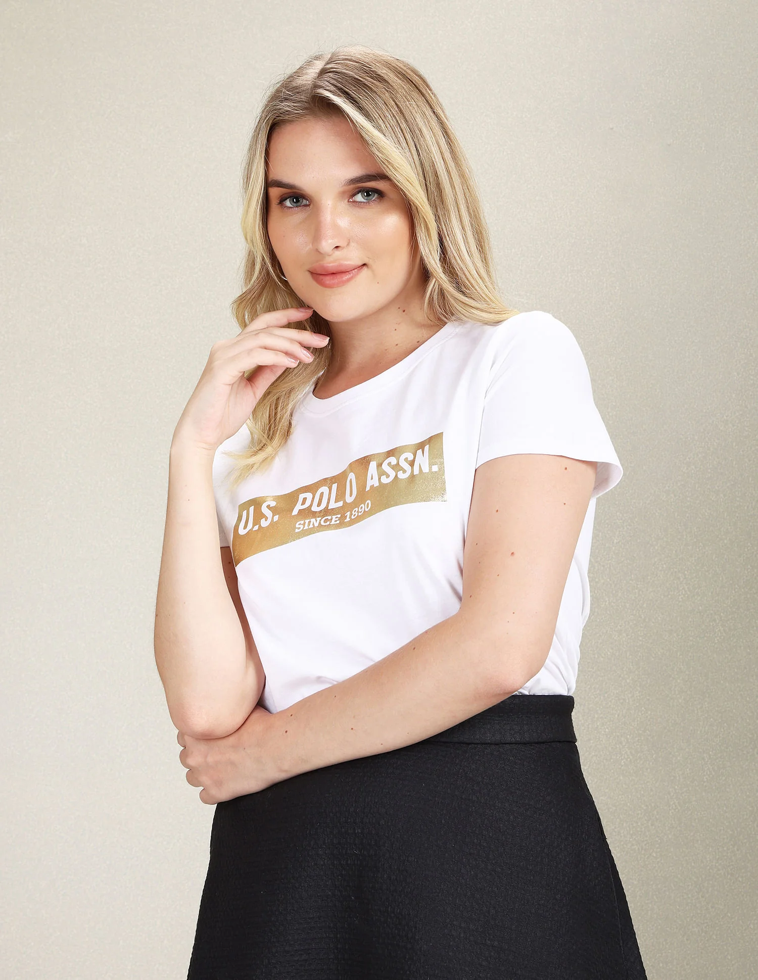 Metallic Brand Print Cotton T-Shirt - Image 4