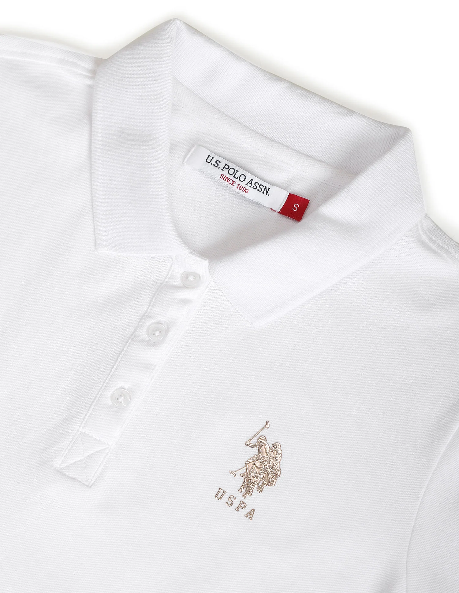 Metallic Logo Pique Polo Shirt - Image 2