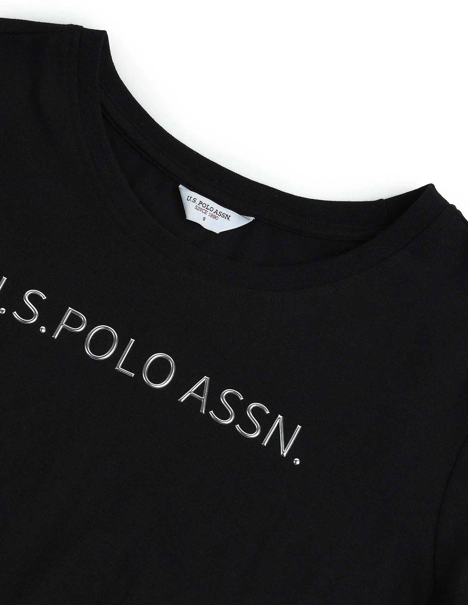 Metallic Logo Pure Cotton T-Shirt - Image 2