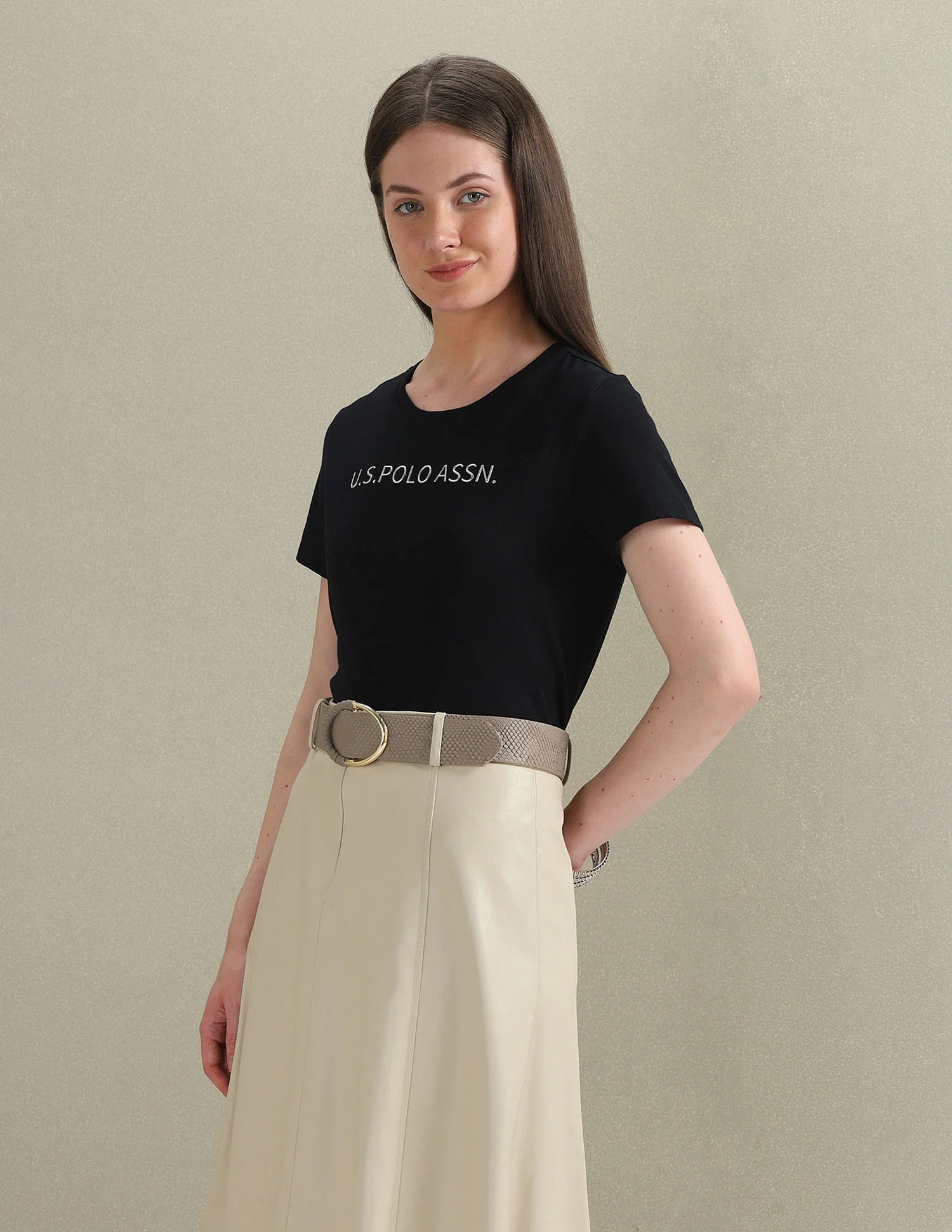 Metallic Logo Pure Cotton T-Shirt - Image 4