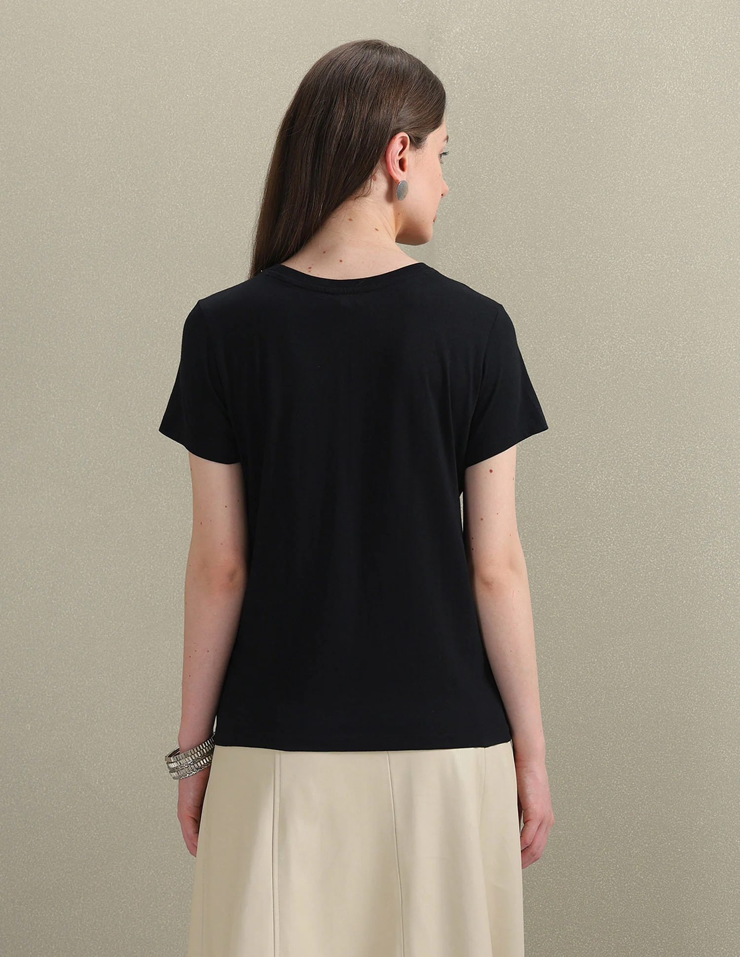 Metallic Logo Pure Cotton T-Shirt - Image 5
