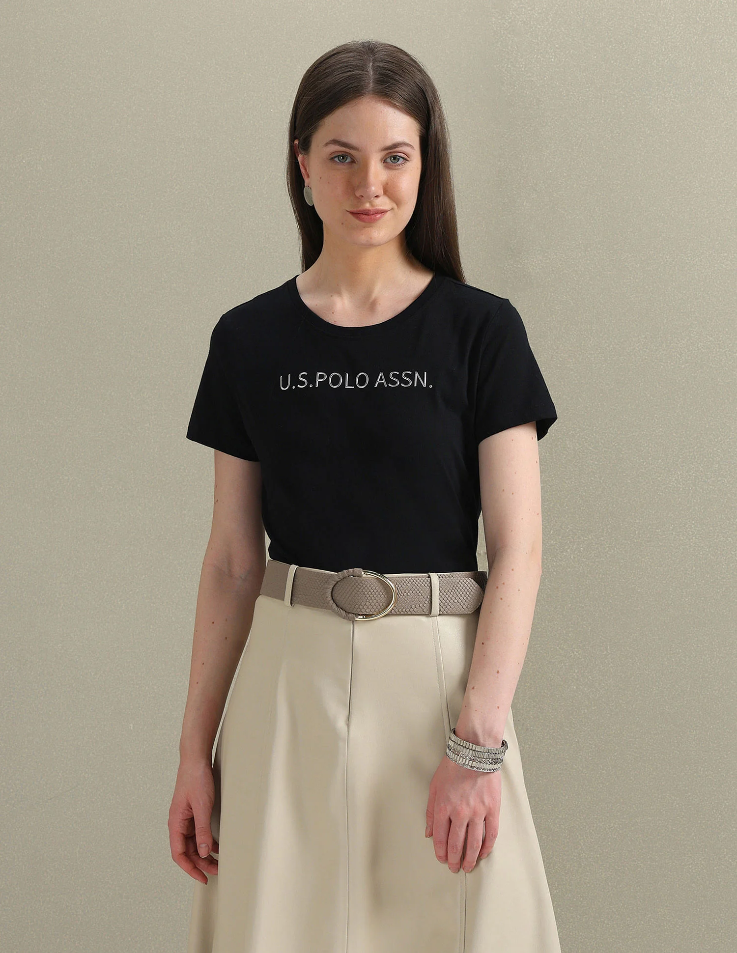 Metallic Logo Pure Cotton T-Shirt - Image 6