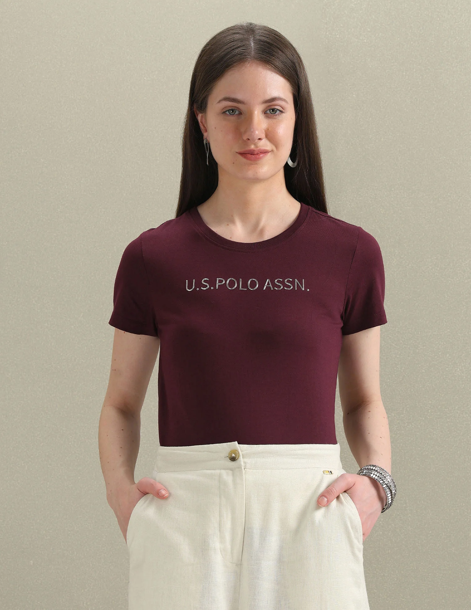 Metallic Logo Pure Cotton T-Shirt - Image 6