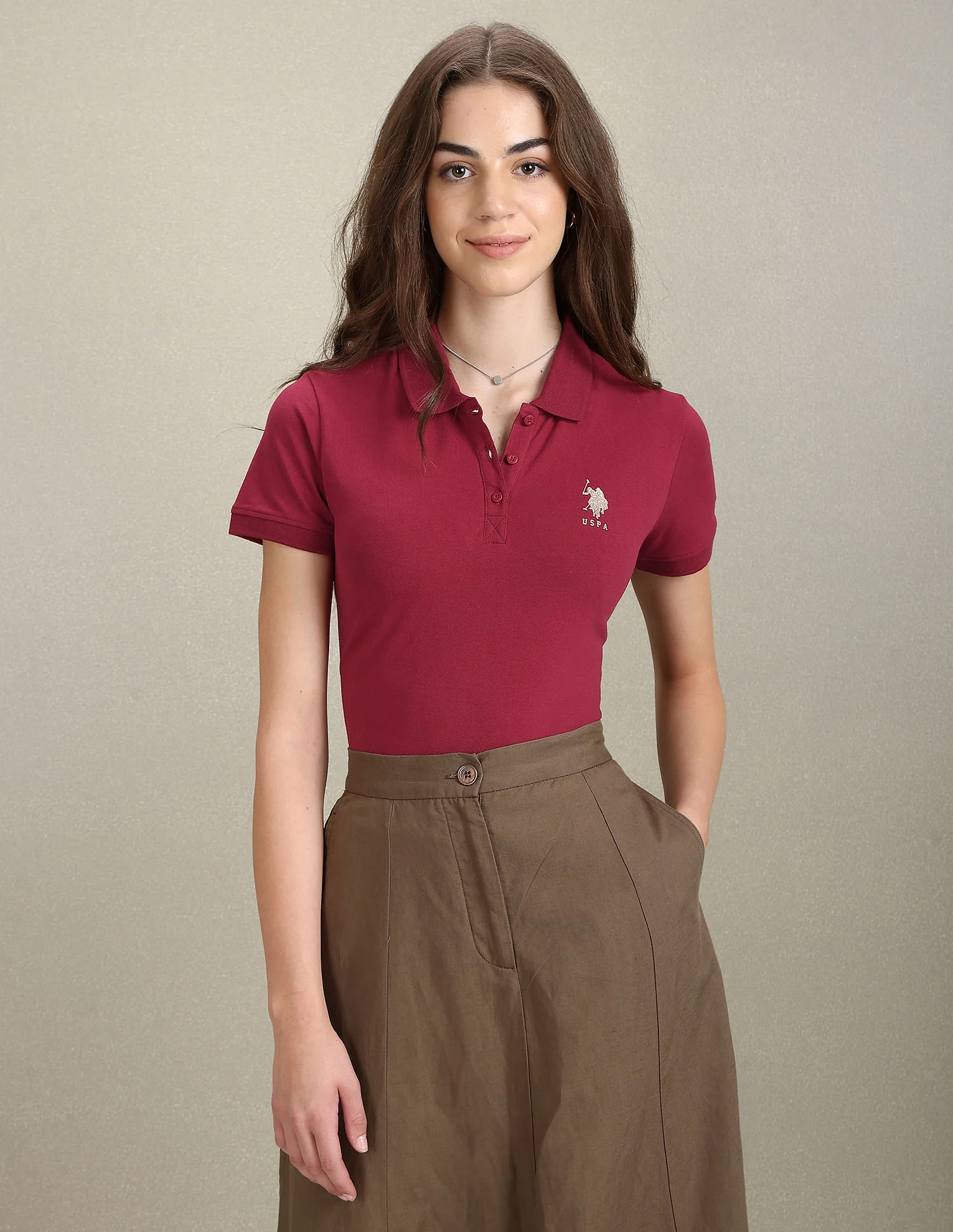 Metallic Logo Slim Polo Shirt - Image 6
