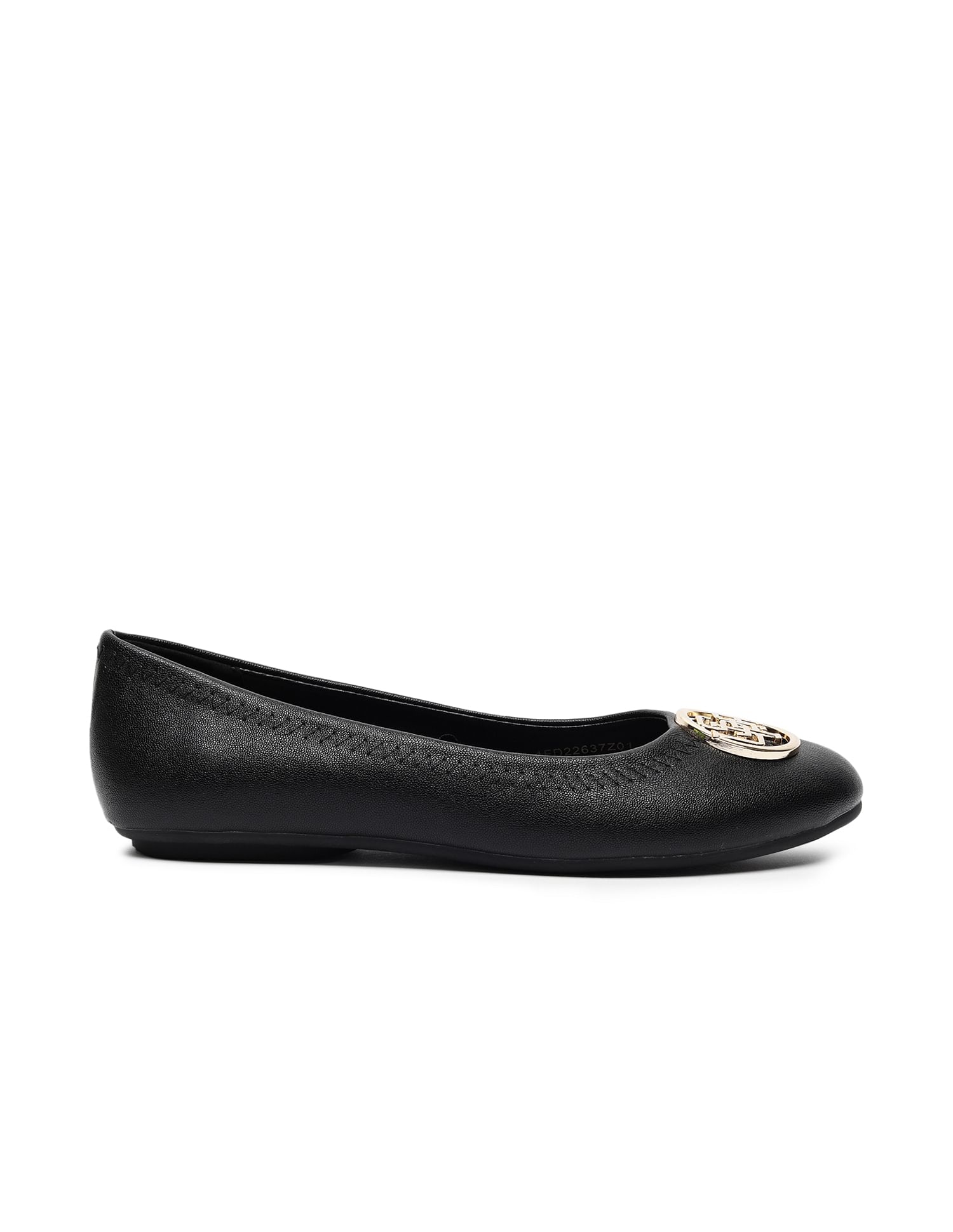 Metallic Logo Solid Ballerinas - Image 5