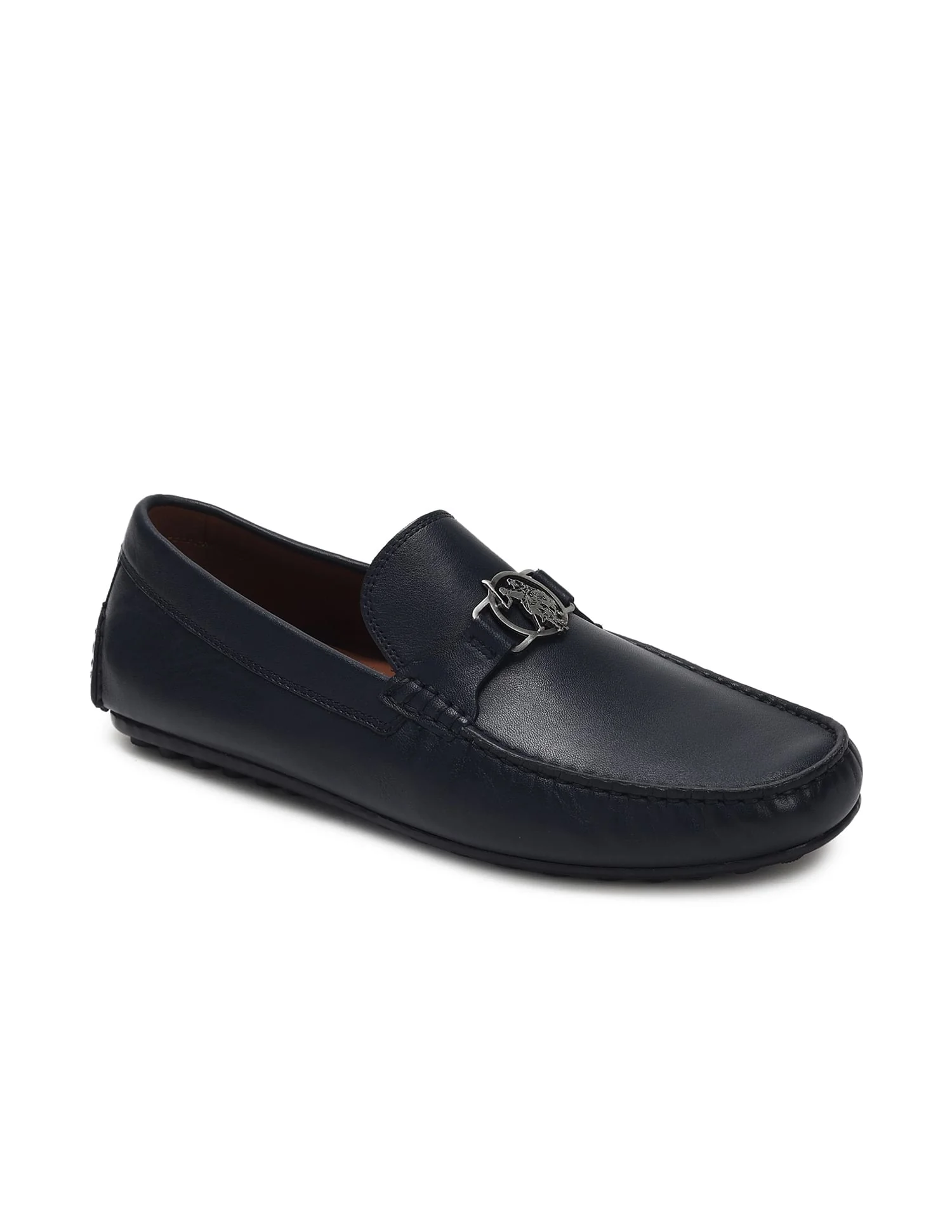 Men Metallic Logo Solid Raptor Slip On Shoes - Image 2