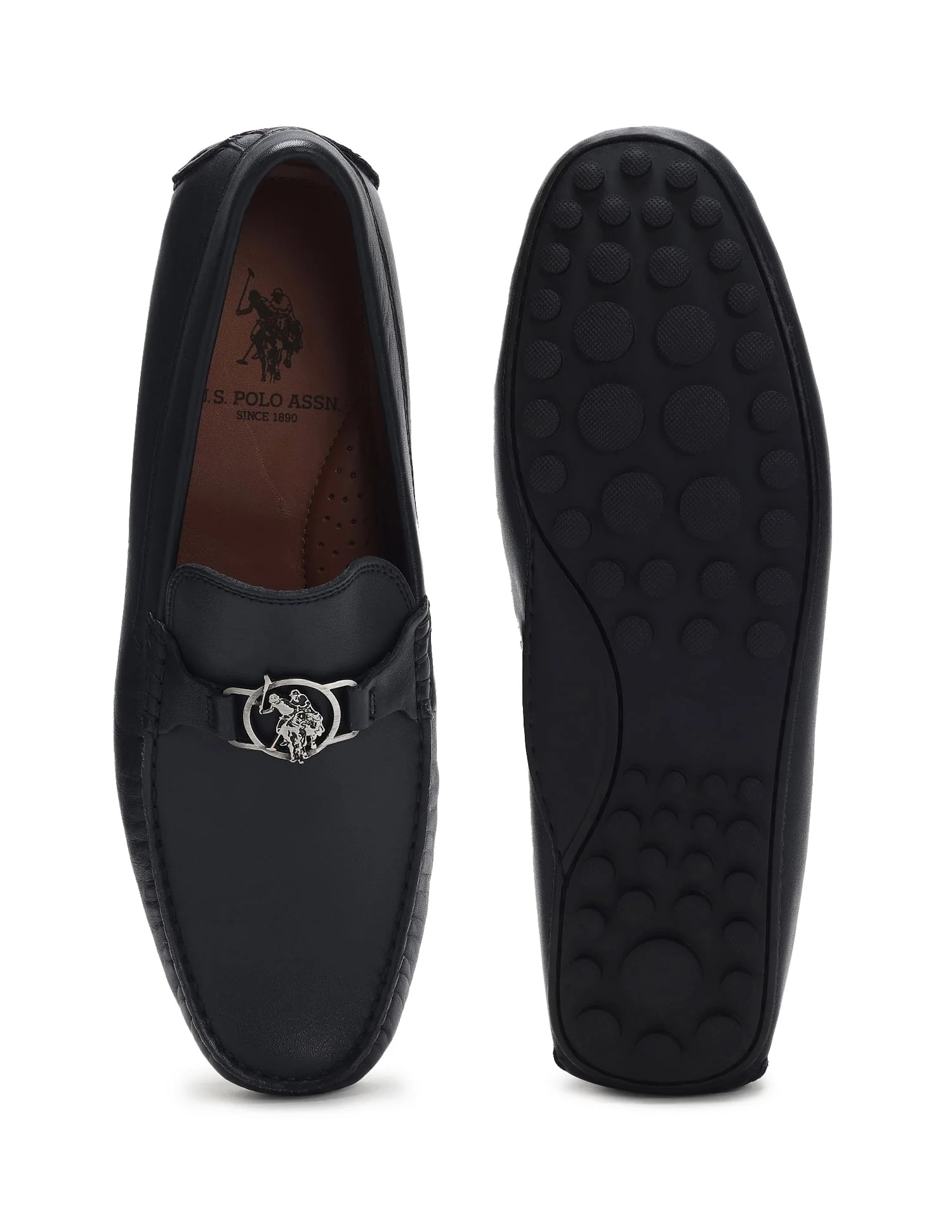 Men Metallic Logo Solid Raptor Slip On Shoes - Image 6