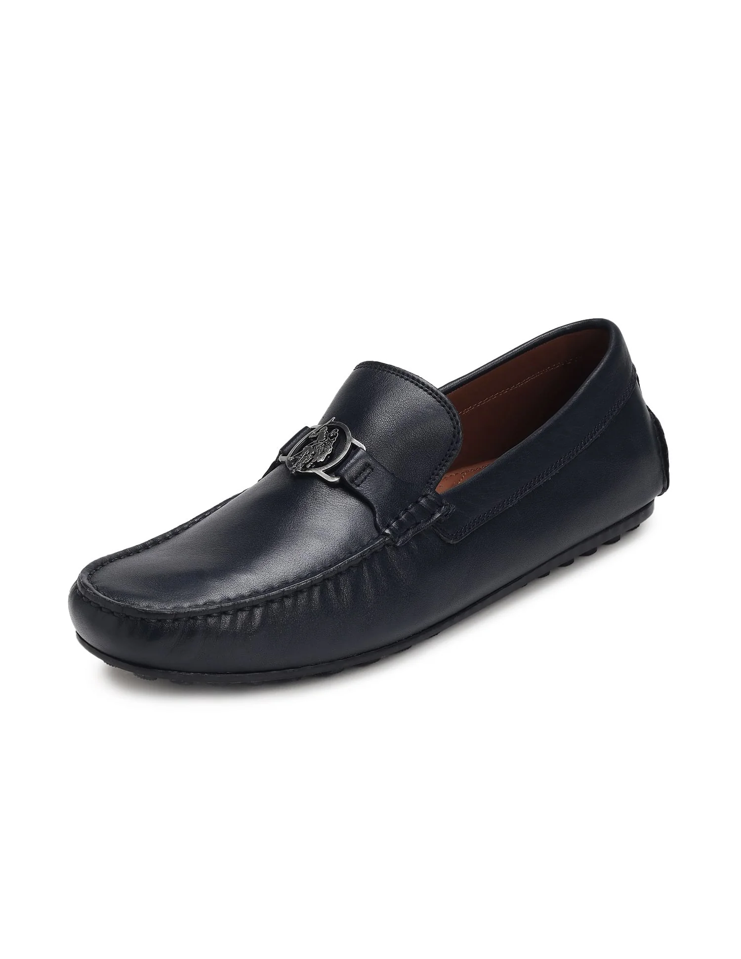 Men Metallic Logo Solid Raptor Slip On Shoes - Image 7